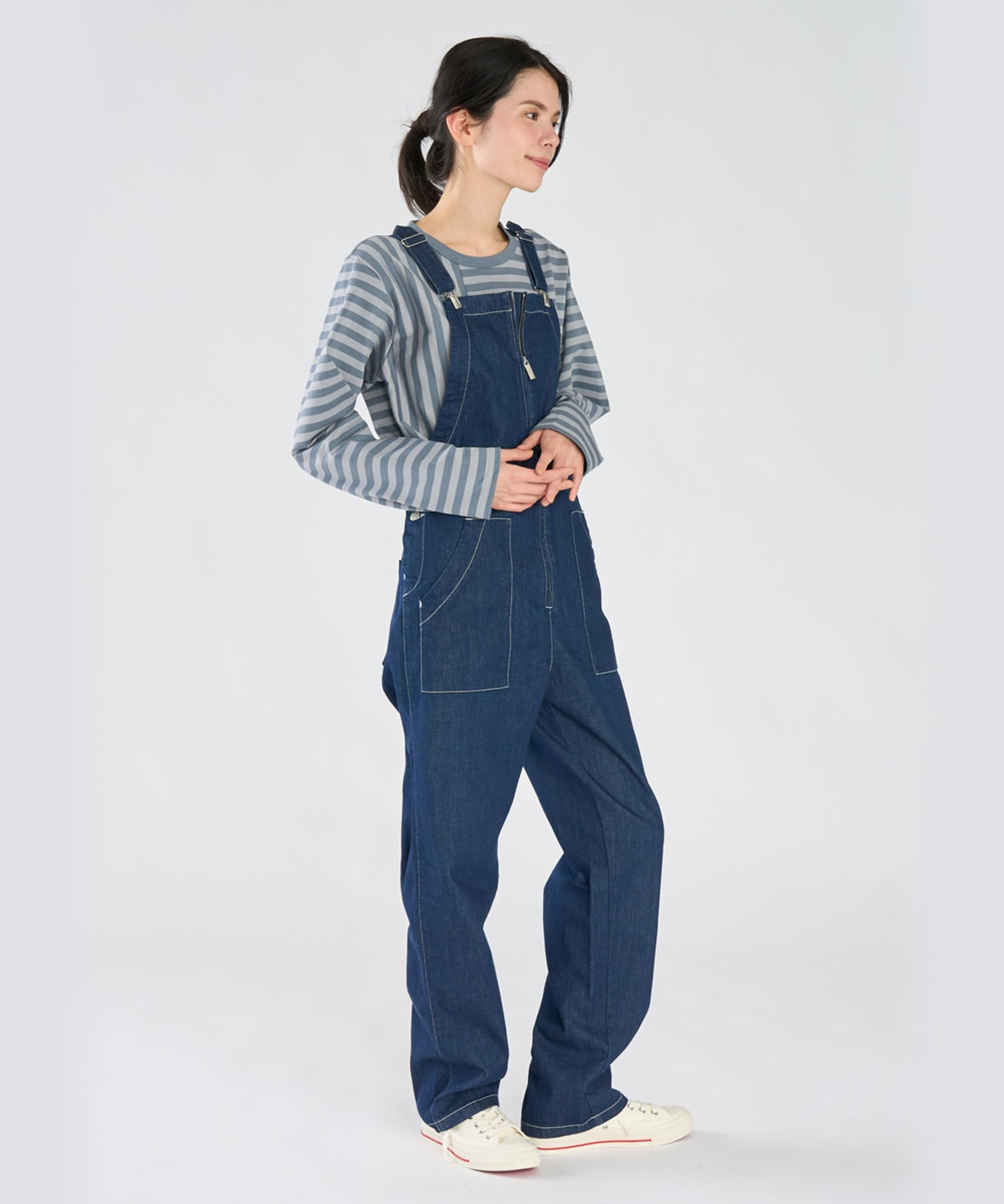 FEMME ウィメンズ デニム サロペット "Jardi" ネイビー