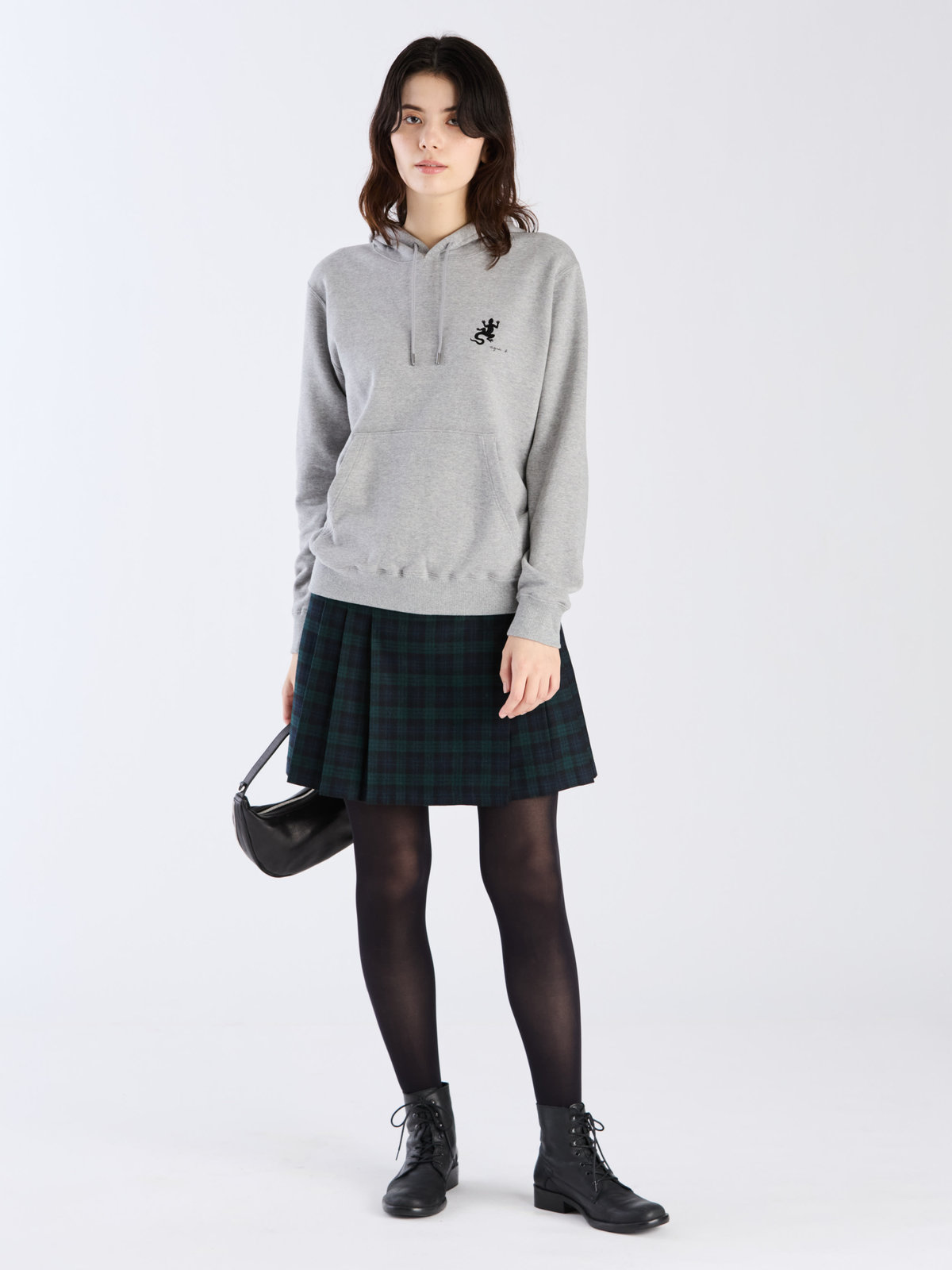 FEMME ウィメンズ アイコニック プリント コットン スウェット フーディ ”Lezard” グレー