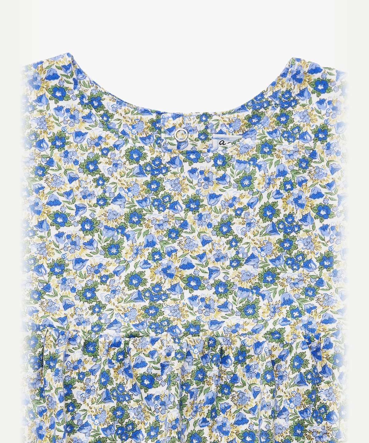 ENFANT ベビー ベビー フラワープリント コットン ノースリーブ ワンピース ブルー系その他