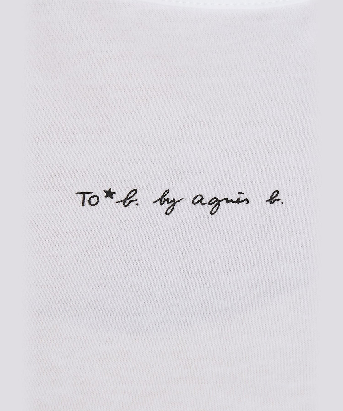 To b. by agnès b. ミニロゴ プリント コットン タンクトップ ホワイト