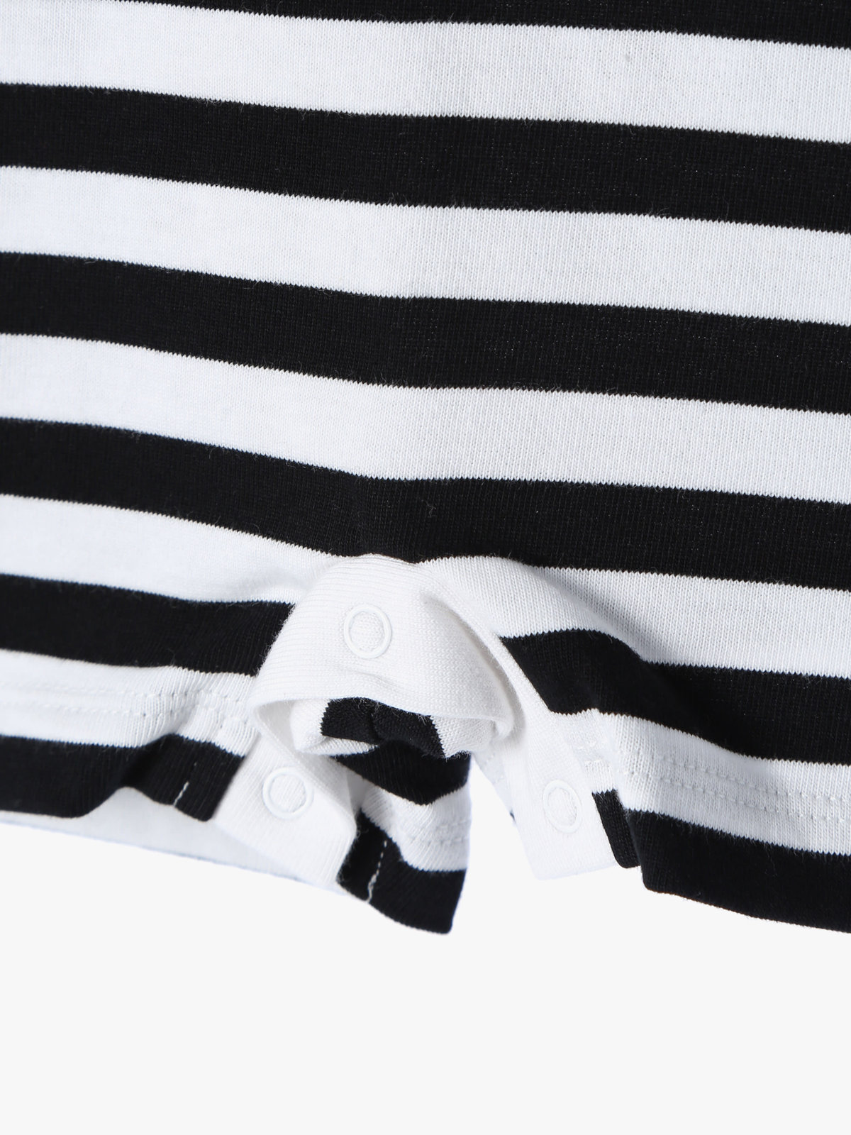 ENFANT ベビー ベビー 細ボーダー コットン ノースリーブ コンビネゾン ホワイト×ブラック