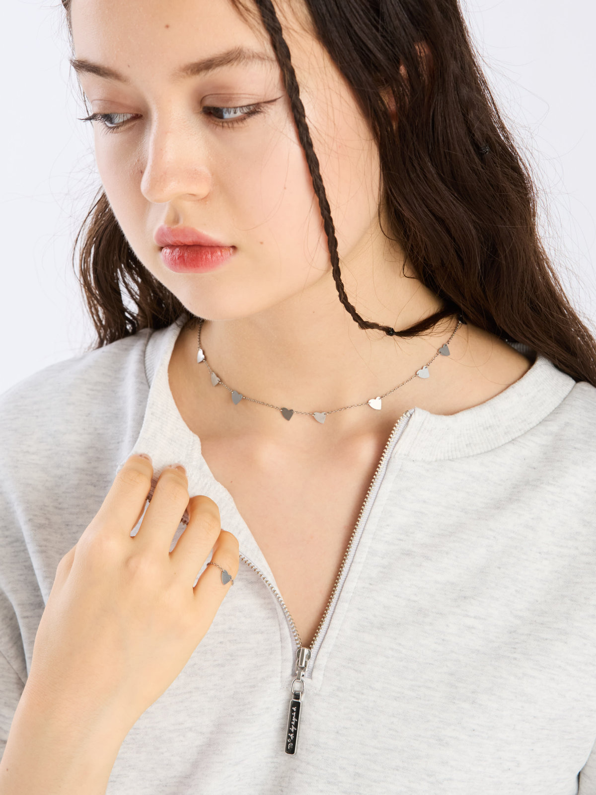 To b. by agnès b. 【Outlet】ハートネックレス シルバー