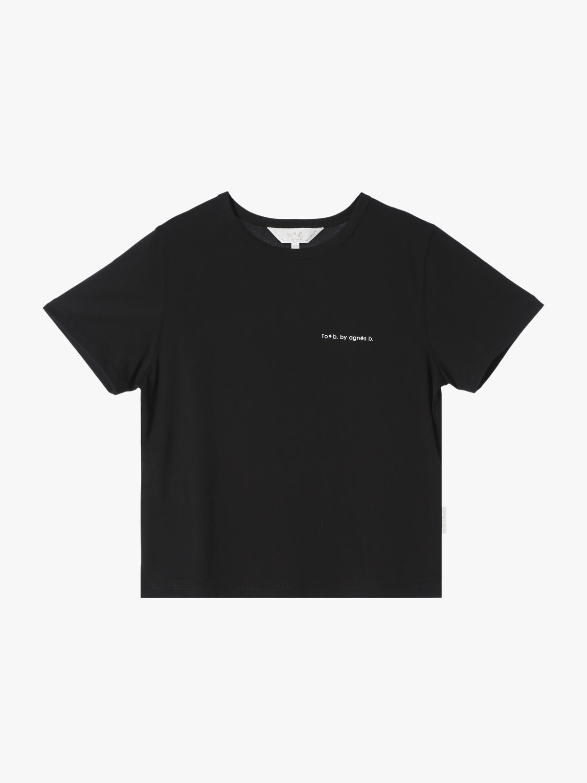 To b. by agnès b. 【Outlet】ロゴ オーガニックコットン 半袖 Tシャツ ブラック