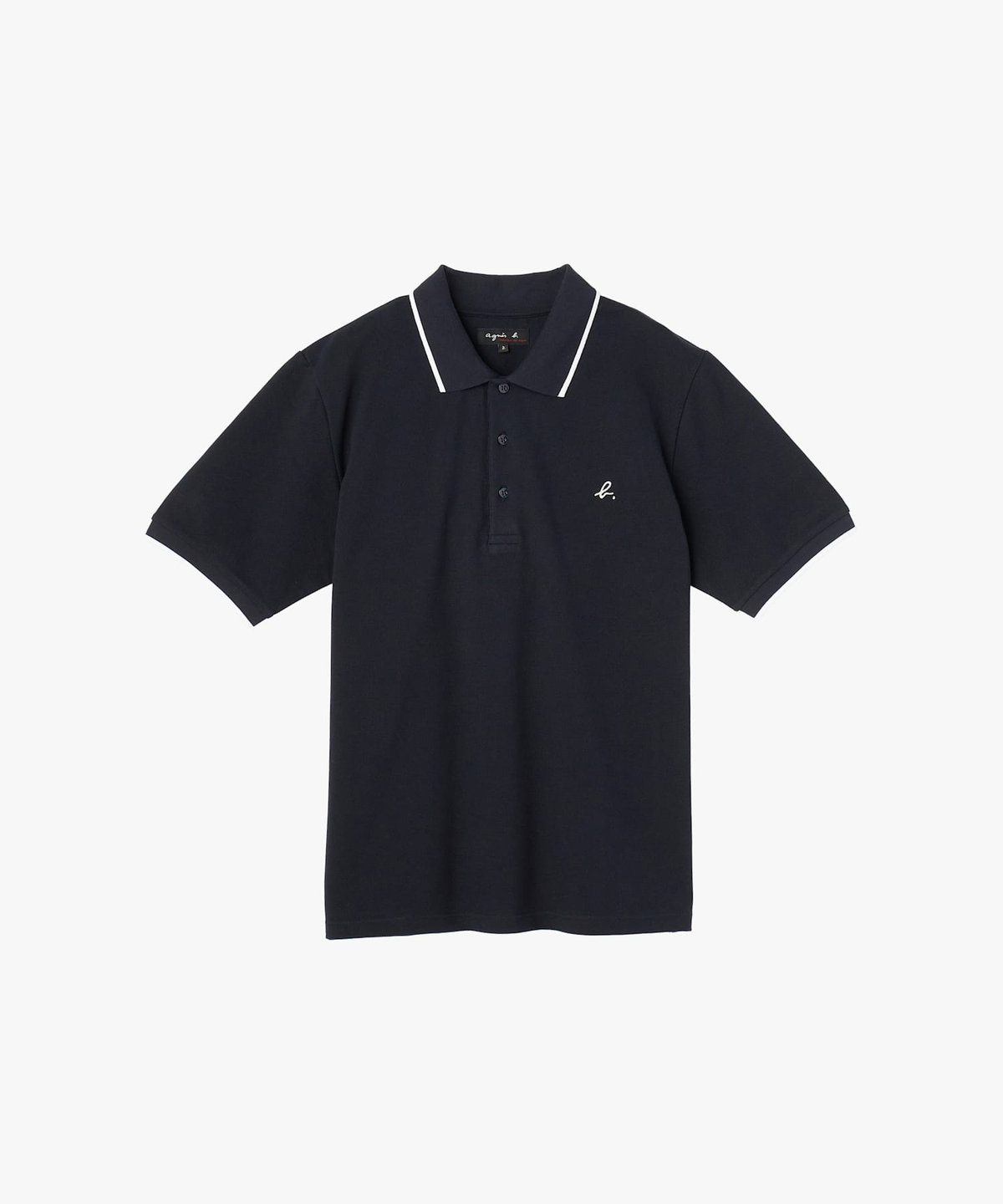 HOMME メンズ メンズ "b."ロゴ 刺繍 コットン 半袖 ポロシャツ "Brazilia" ブルー系その他