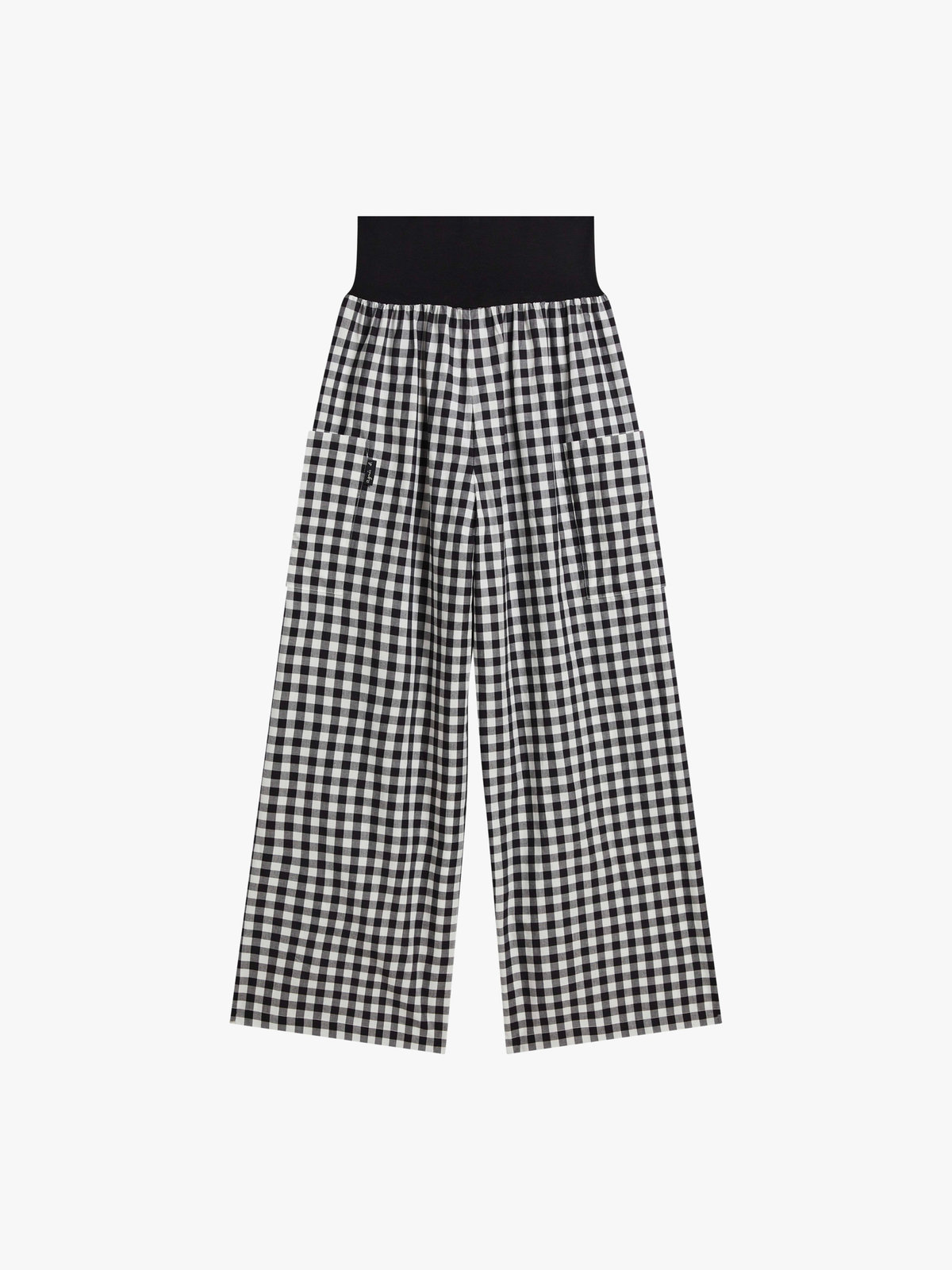FEMME ウィメンズ ギンガムチェック コットン ワイドパンツ ”Matis” ブラック