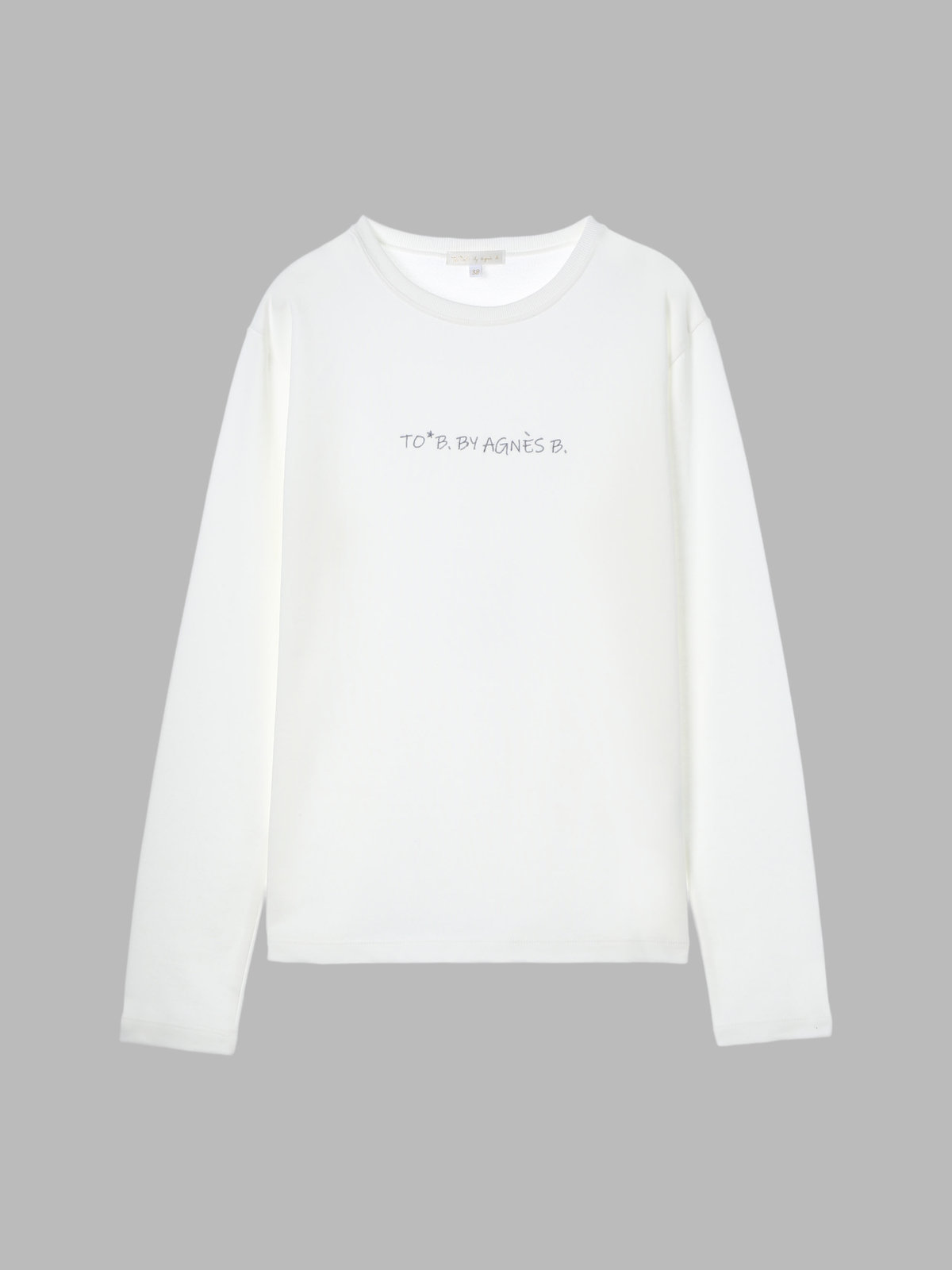 To b. by agnès b. エンブロゴロングTシャツ ホワイト
