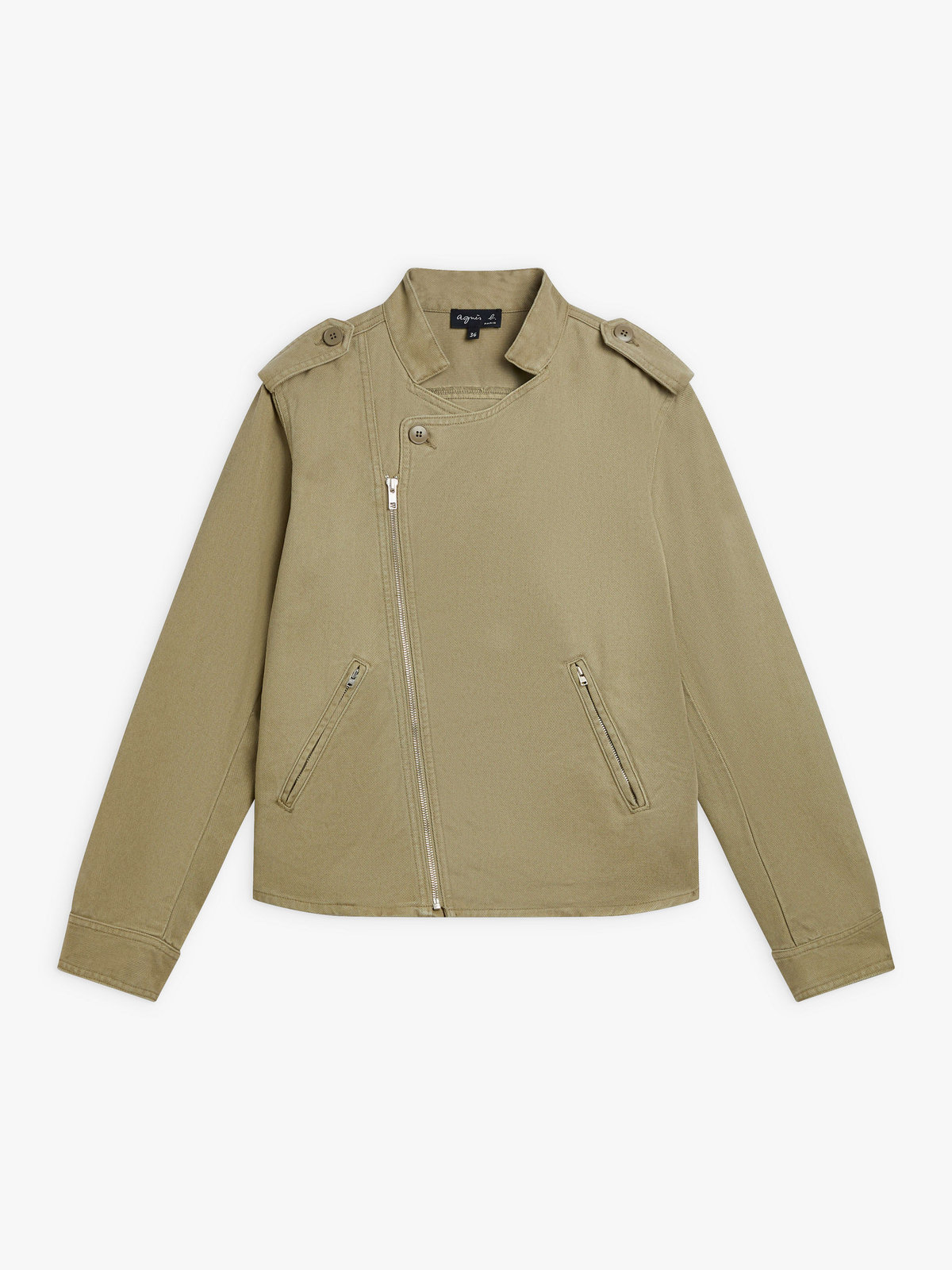 FEMME ウィメンズ コットンギャバジン スタンドカラー ショートジャケット ”Bridgette” ブラウン系その他