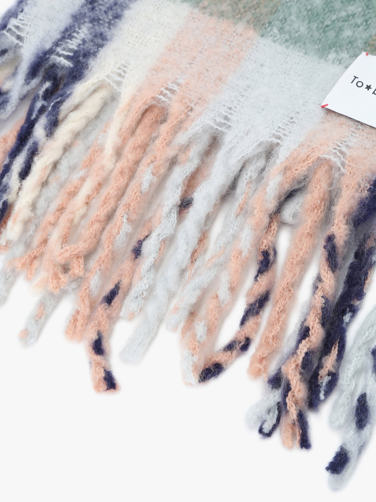 To b. by agnès b. 【Outlet】チェックワイドマフラー グリーン