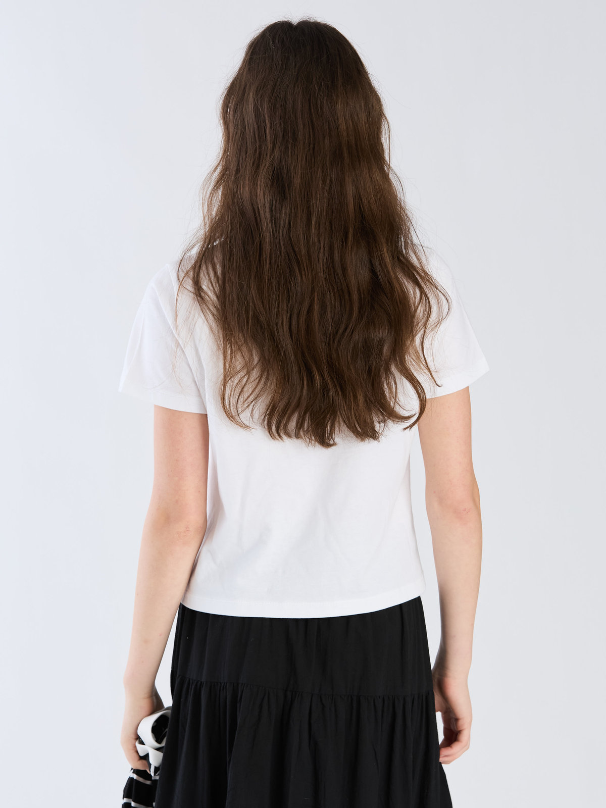 To b. by agnès b. 【Outlet】ロゴ オーガニックコットン 半袖 Tシャツ ホワイト