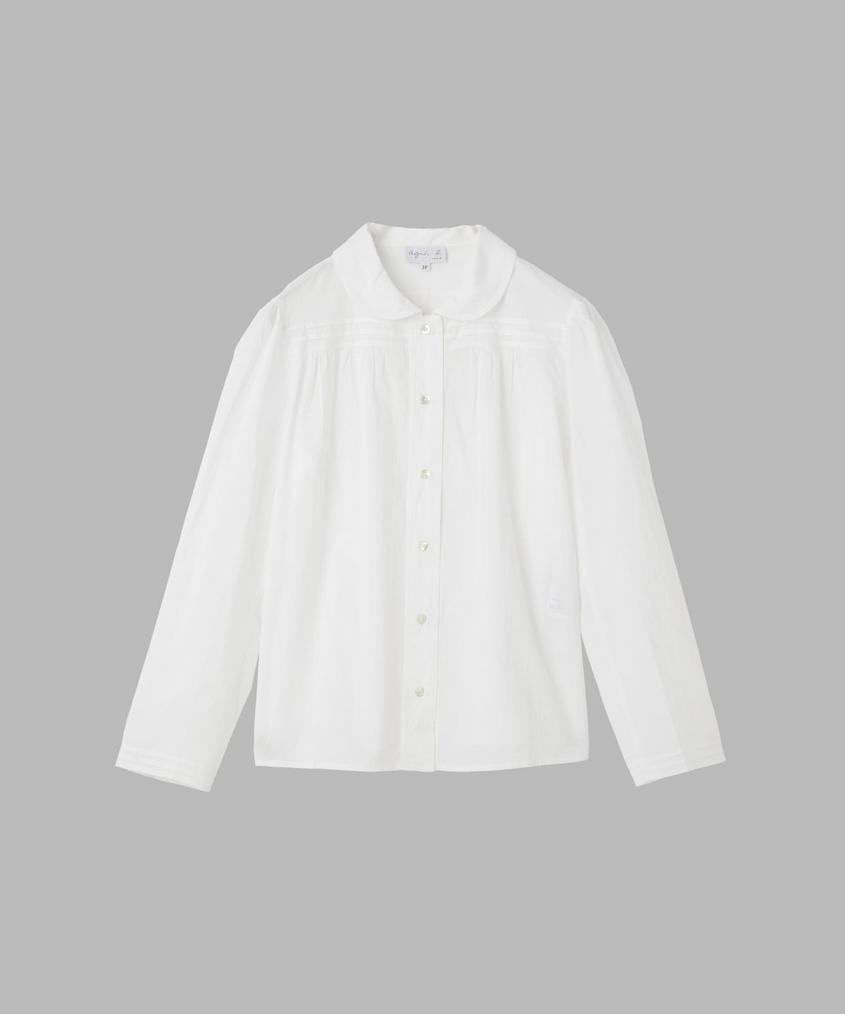 FEMME ウィメンズ コットン 長袖 ブラウス "Alice" ホワイト