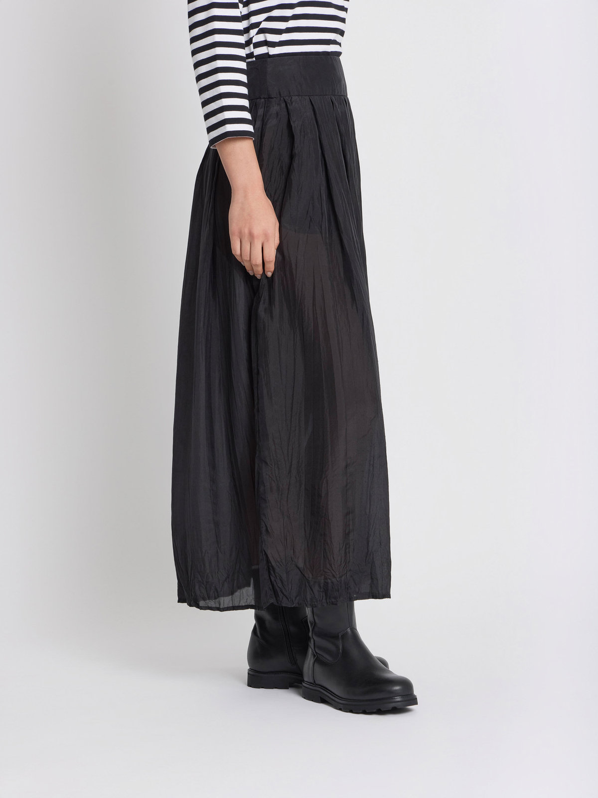 FEMME ウィメンズ シルク ロング フレアスカート ”Grand Hotel” ブラック