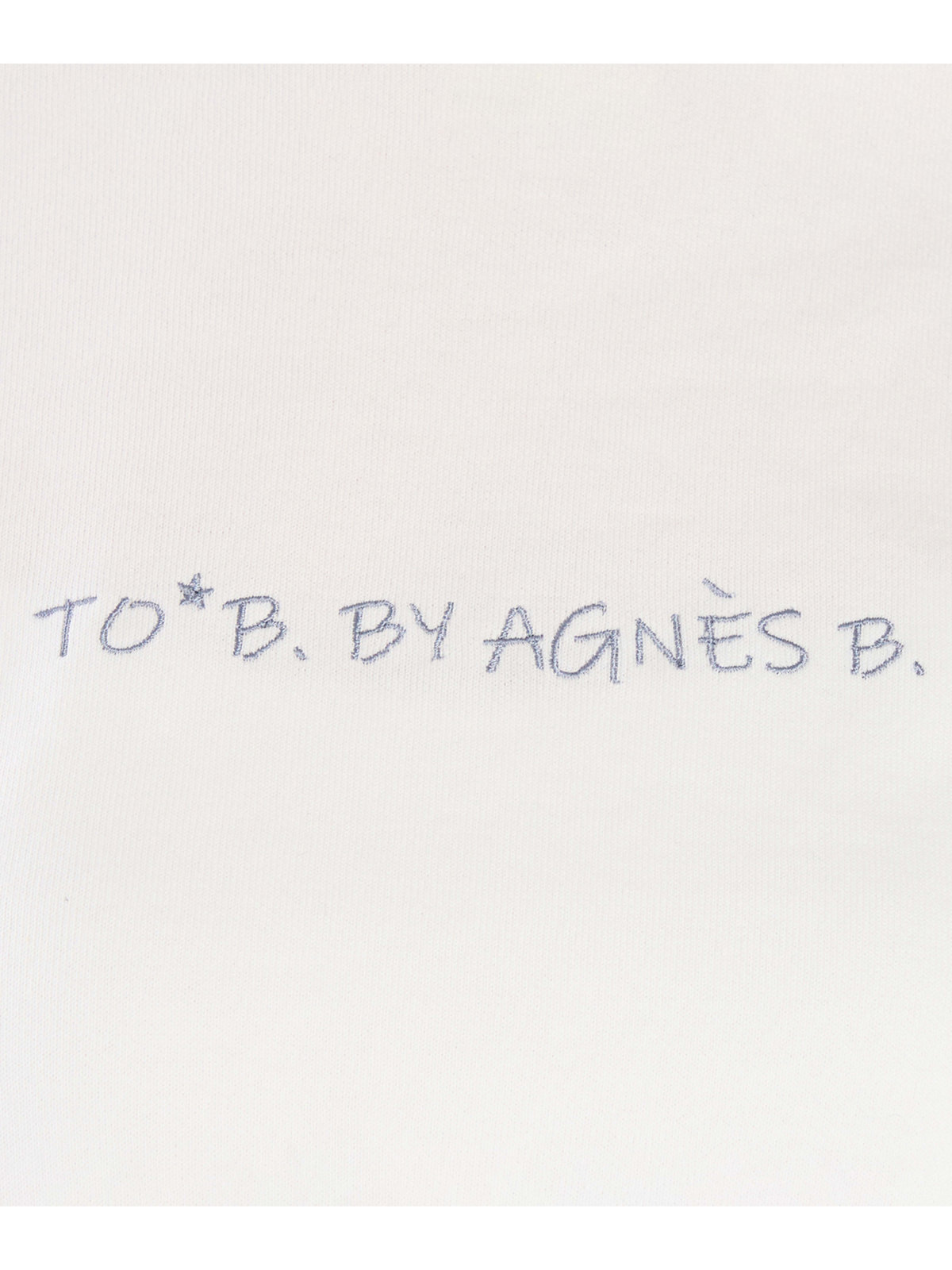 To b. by agnès b. エンブロゴロングTシャツ ホワイト