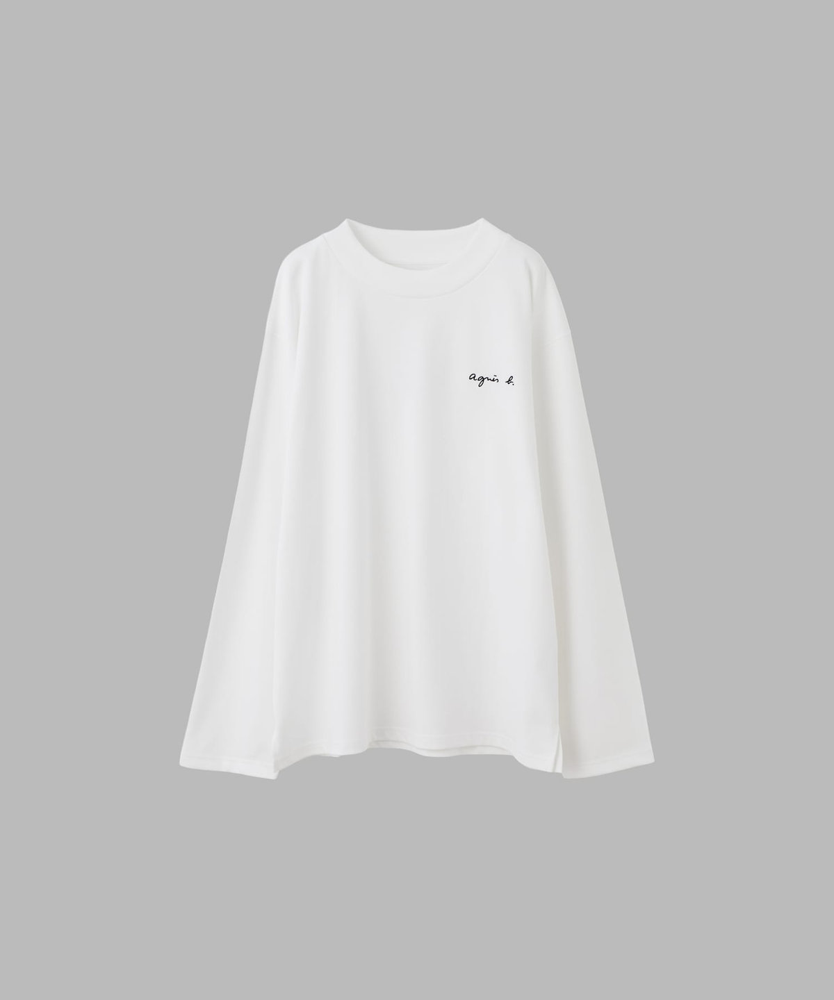 HOMME メンズ メンズ ロゴ 刺繍 コットン 長袖 Tシャツ "Horace" ホワイト