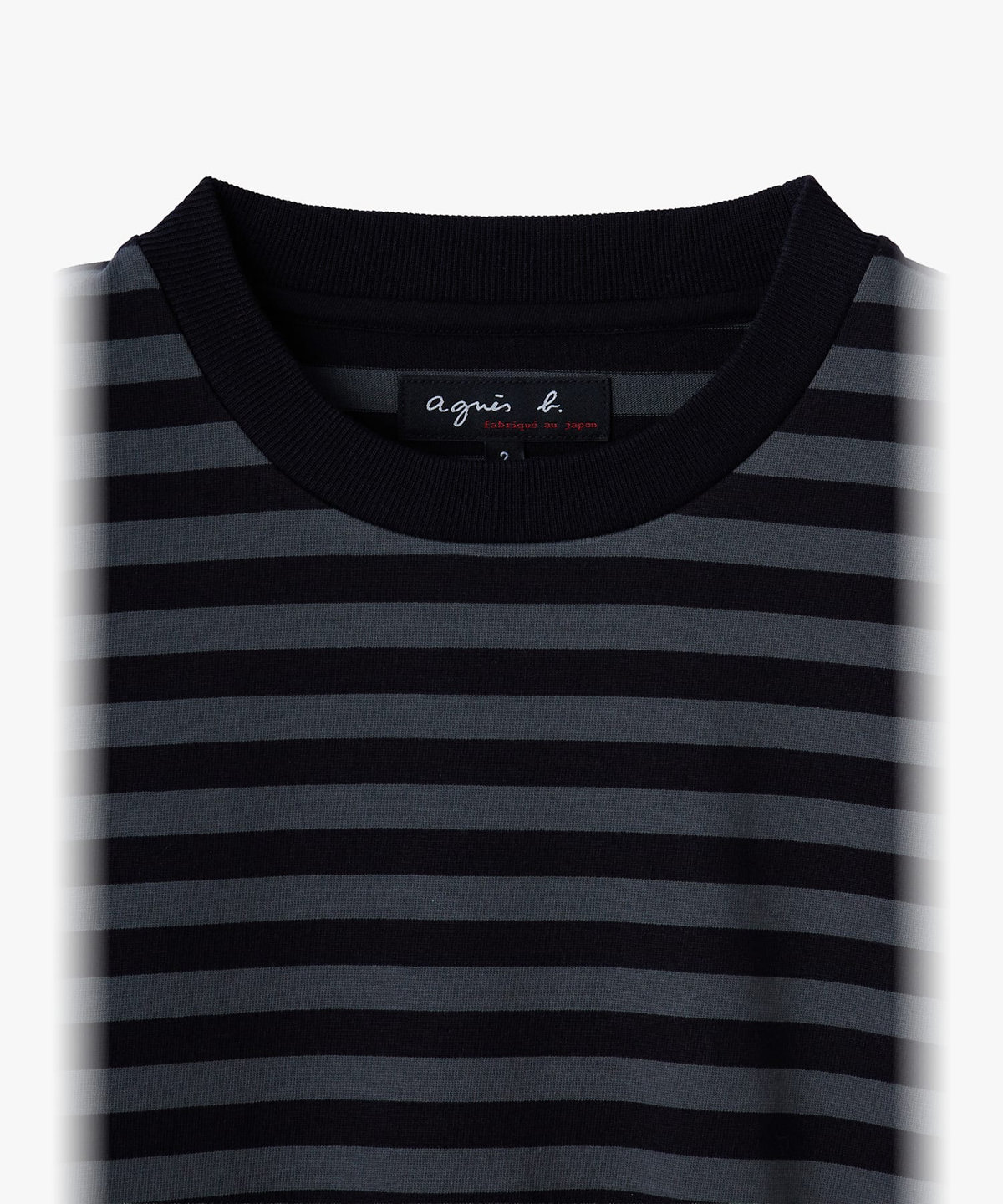 HOMME メンズ メンズ 細ボーダー コットン 長袖 Tシャツ グレー系その他