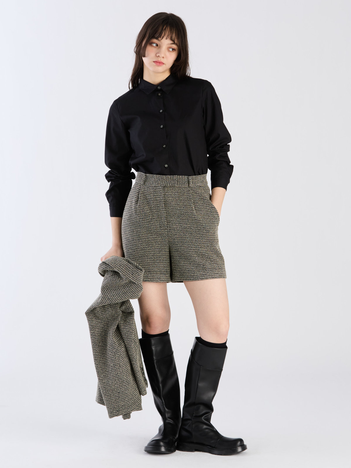 To b. by agnès b. 【Outlet】ブークレヴィシーパンツコート ブラック