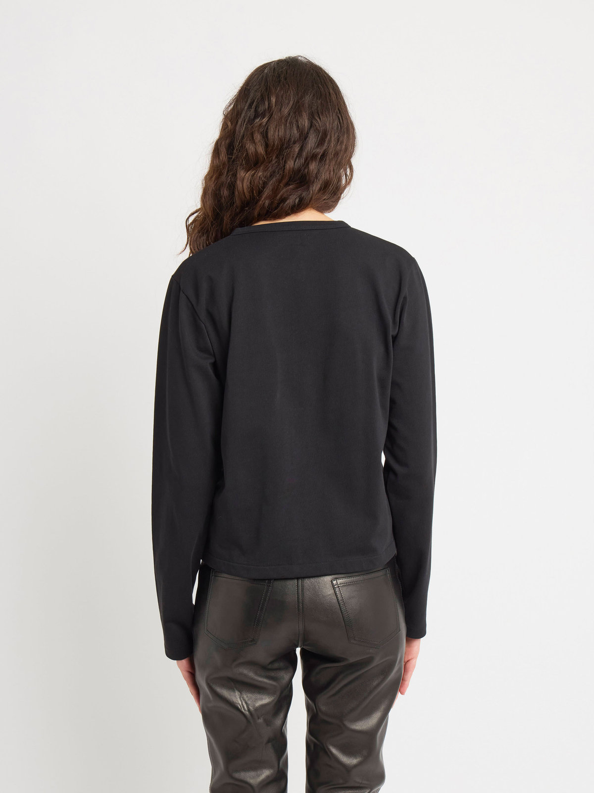 FEMME ウィメンズ コットン 長袖 カーディガン ”Zip” ブラック