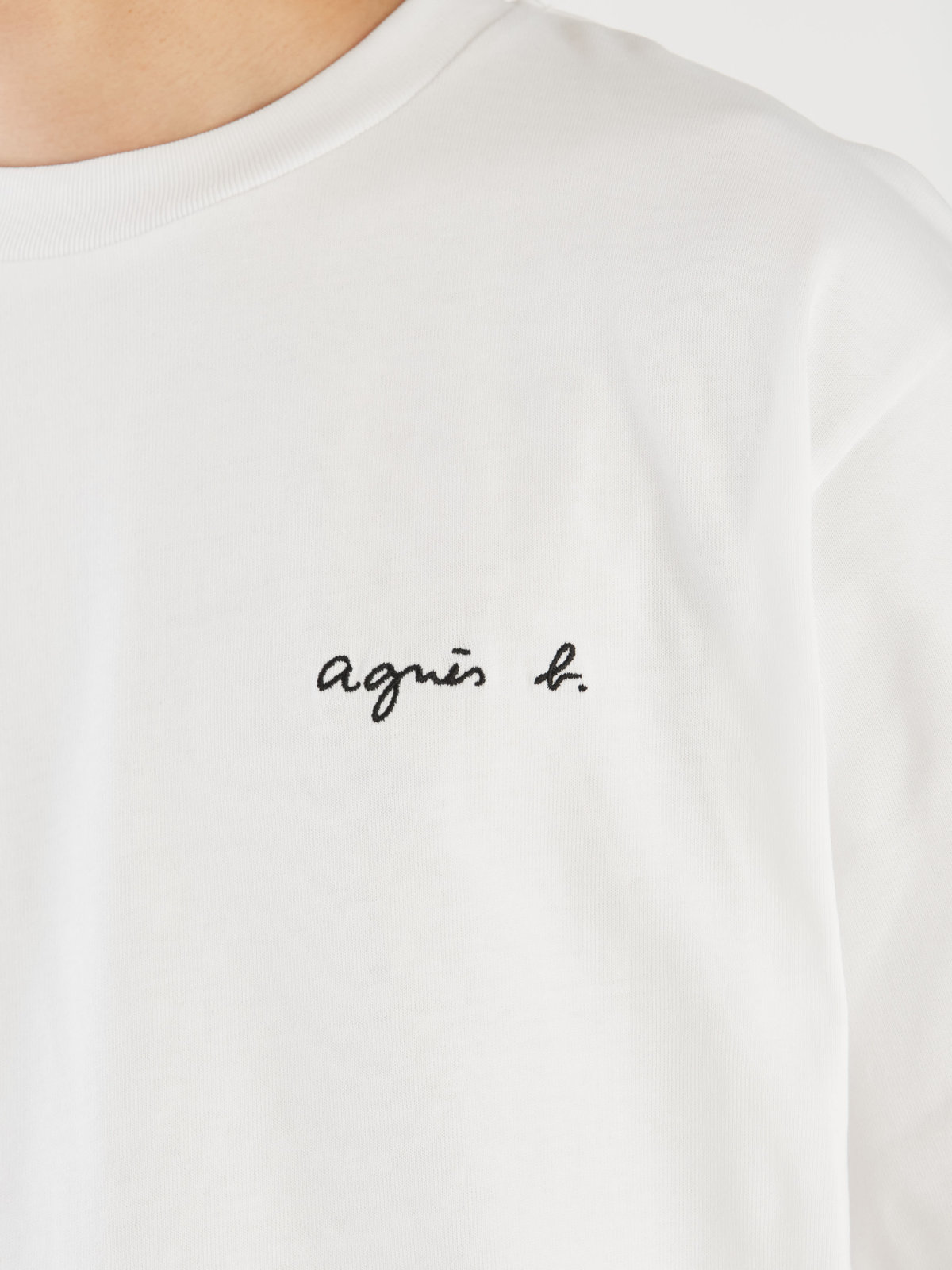 HOMME メンズ メンズ ロゴ 刺繍 コットン 半袖 Tシャツ "Christof" ホワイト