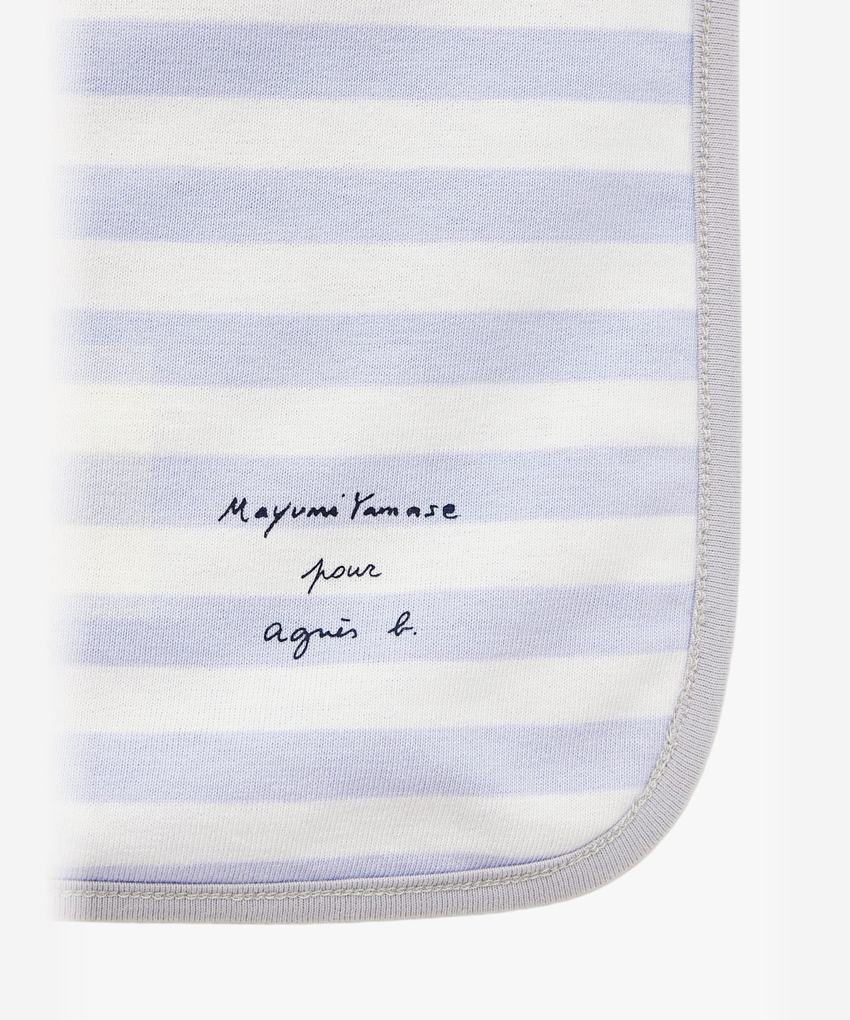 ENFANT ユニセックス キッズ ボーダー コットン ベビーケット agnes b.×mayumi yamase グレー