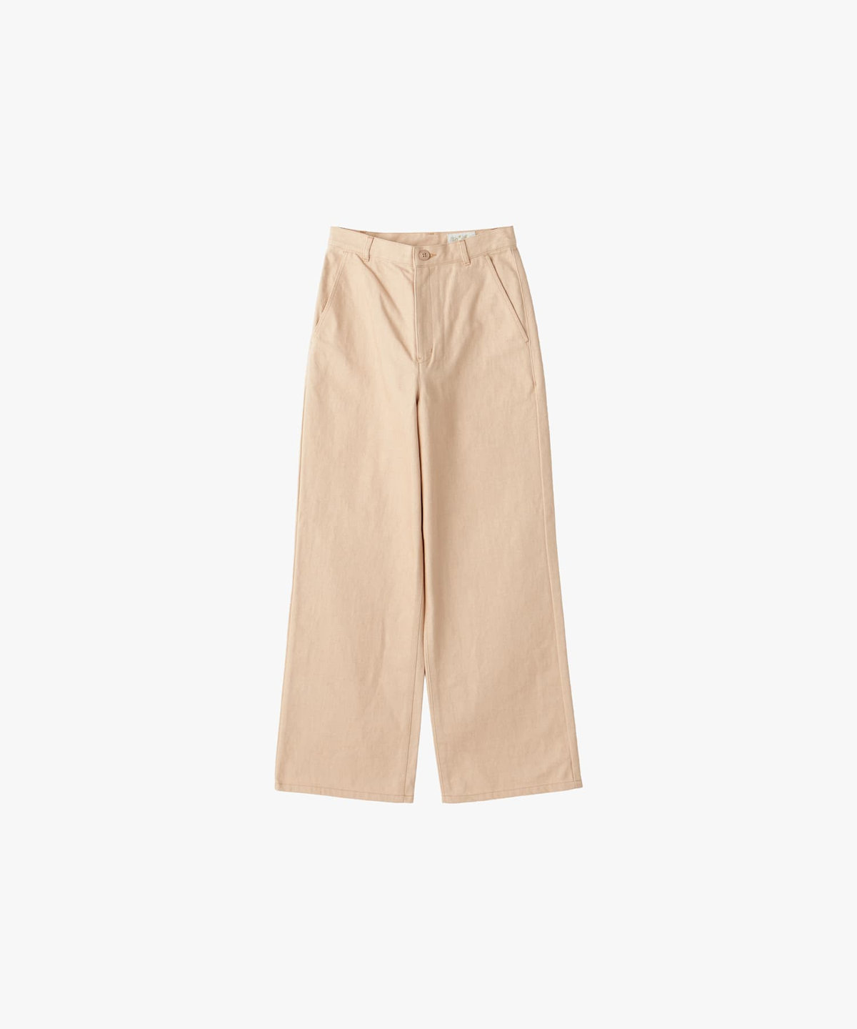 To b. by agnès b. コットン デニム ストレート ワイドパンツ ピンク