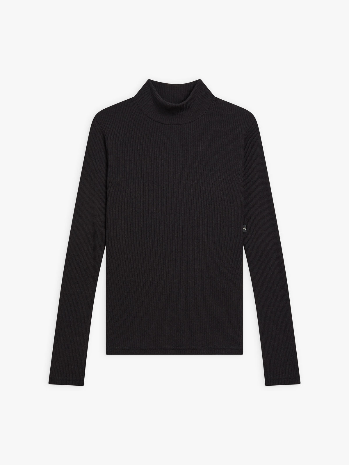 FEMME ウィメンズ ハイネック 長袖 Tシャツ "Vian" ブラック