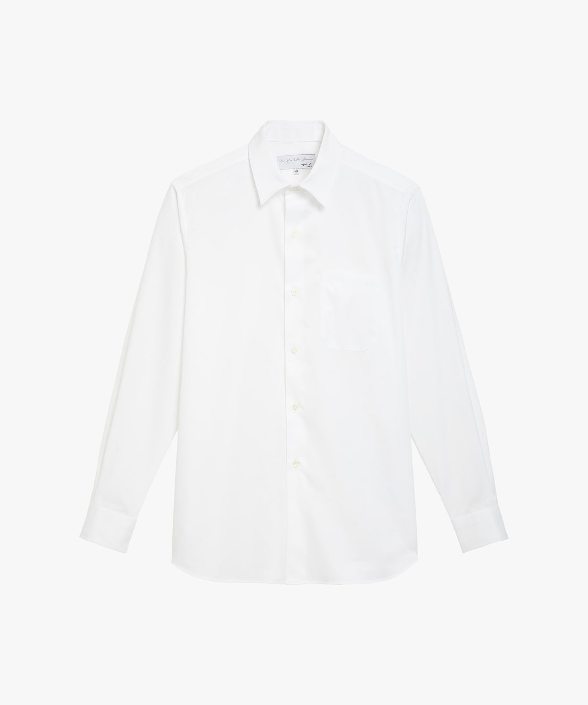 HOMME メンズ メンズ コットン 長袖 シャツ "Planette" ホワイト