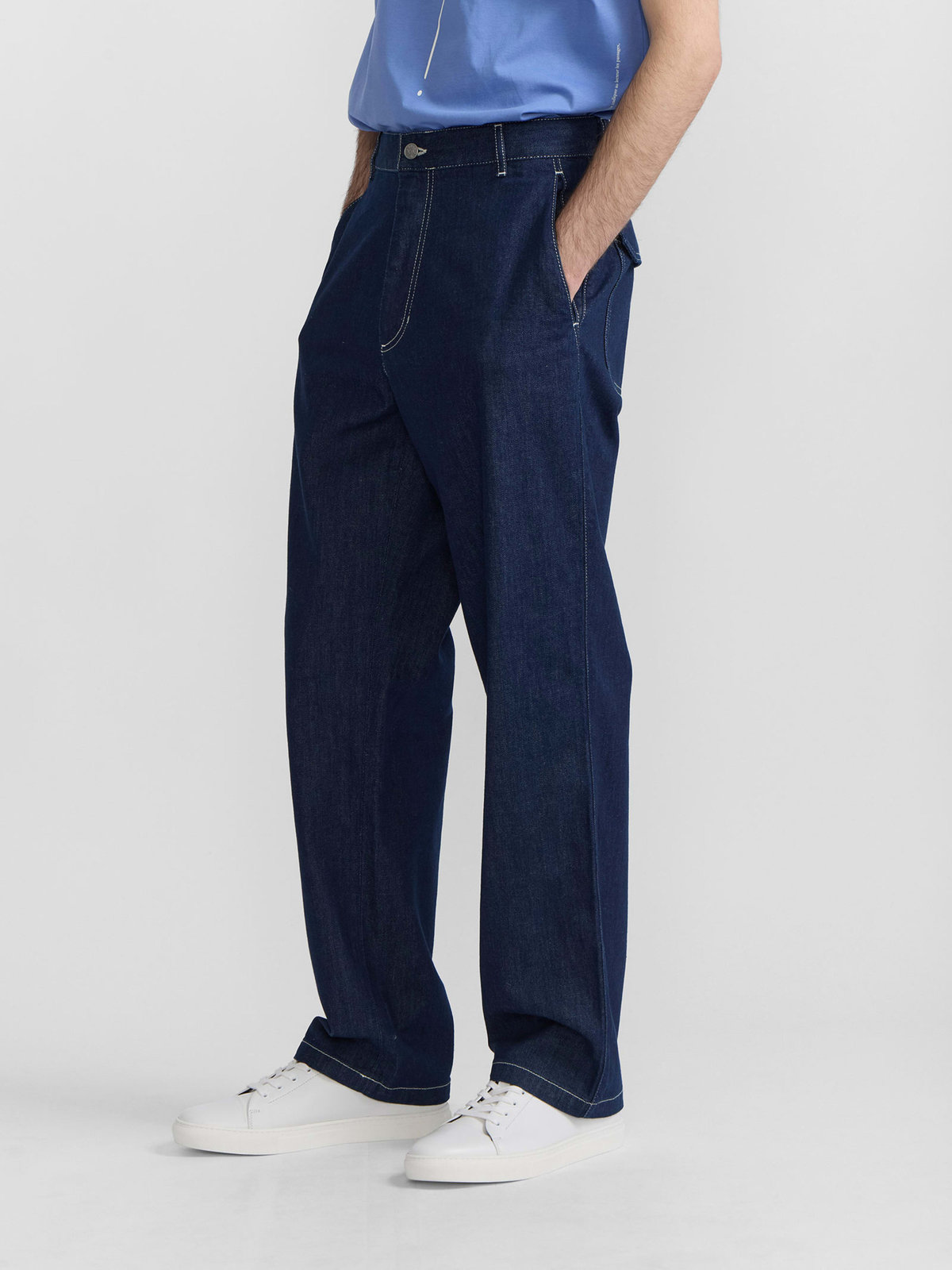 HOMME メンズ メンズ デニム ストレート パンツ "Antton" ネイビー