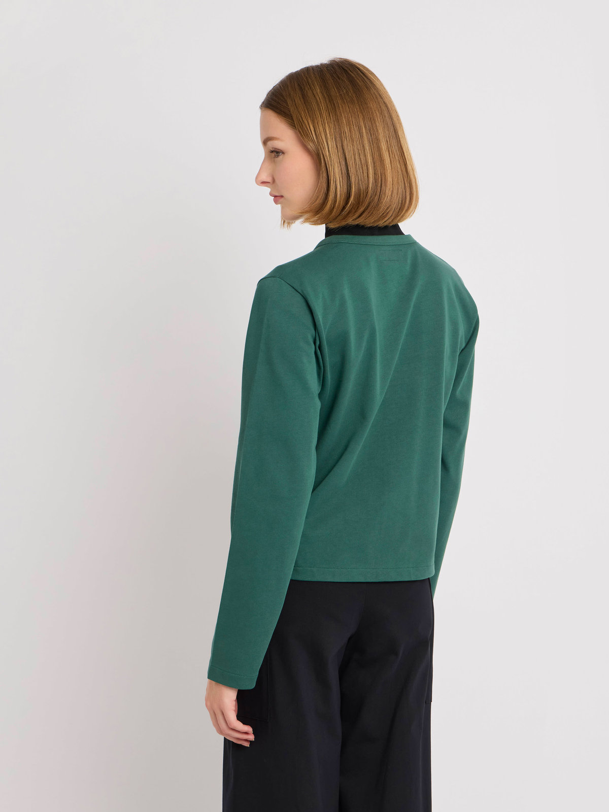FEMME ウィメンズ コットン 長袖 カーディガン ”Zip” グリーン系その他
