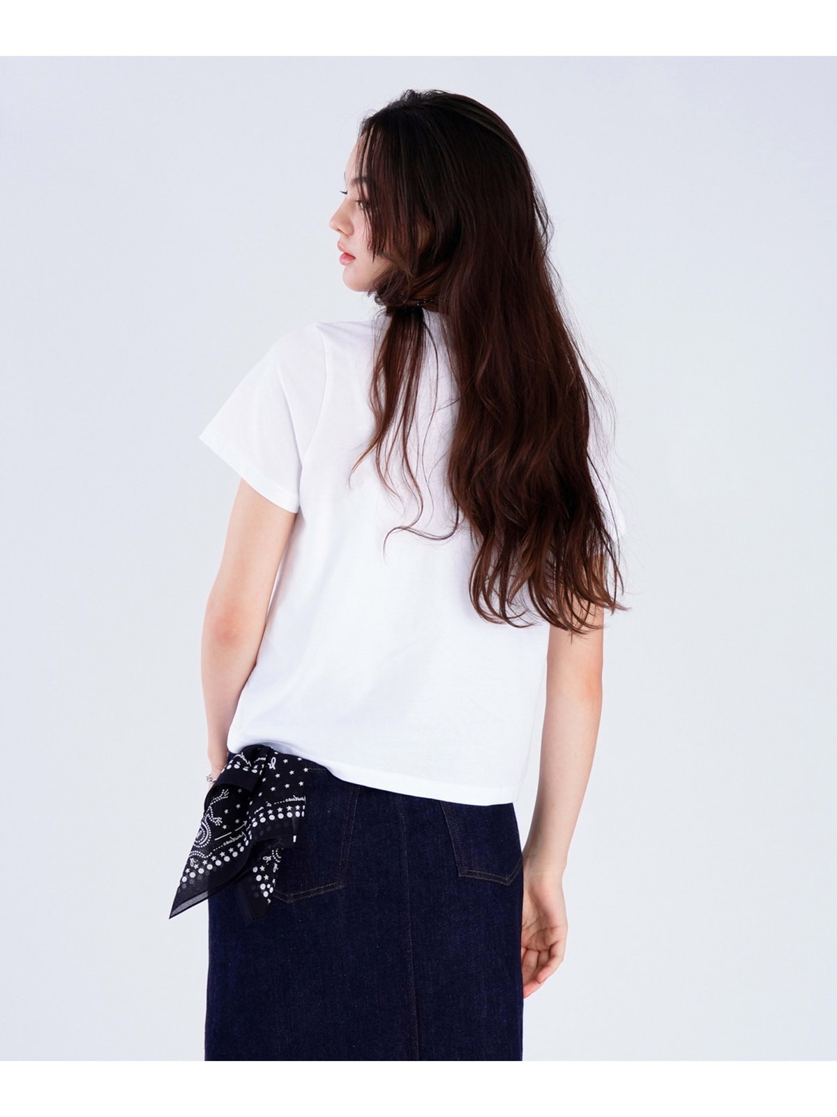 To b. by agnès b. 【Outlet】プリント オーガニックコットン 半袖 Tシャツ "Bravo!" ホワイト