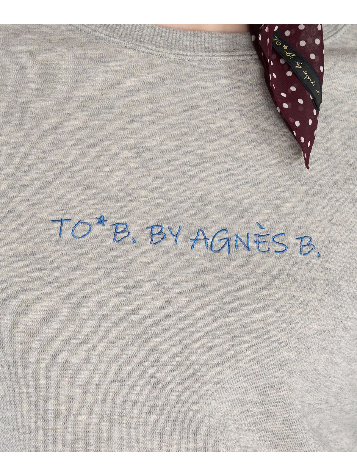 To b. by agnès b. エンブロゴロングTシャツ グレー