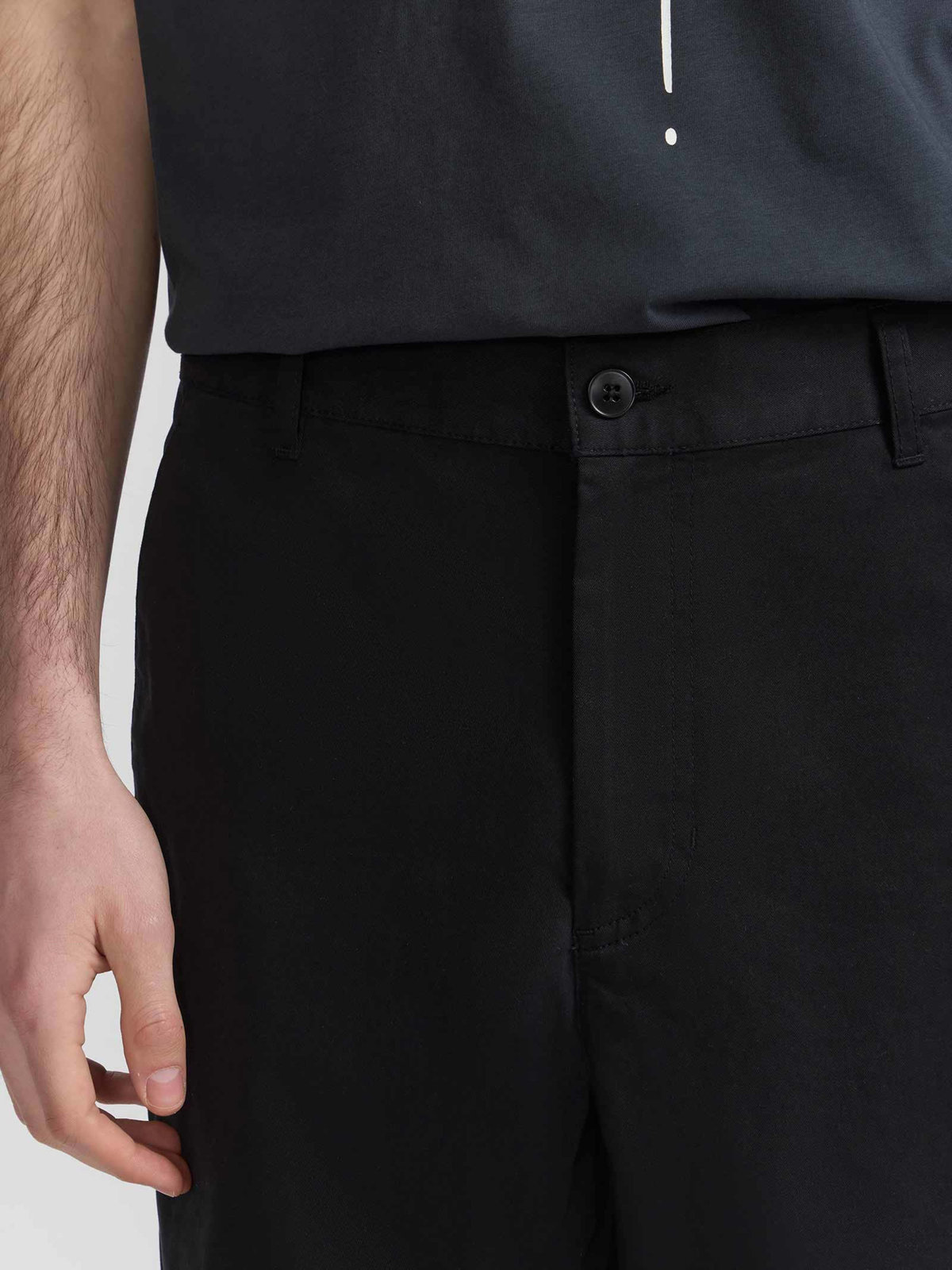 HOMME メンズ メンズ コットン ギャバジン ストレート パンツ ”Antton” ブラック