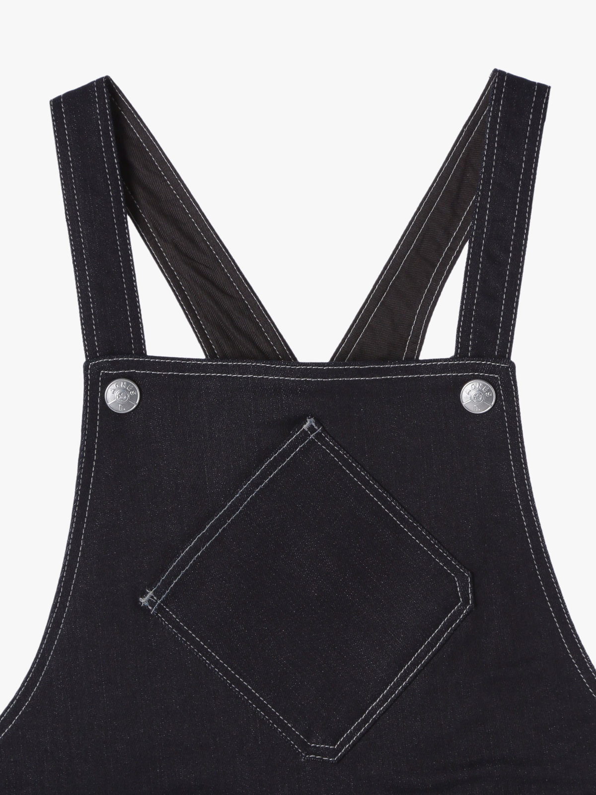 ENFANT ガールズ キッズ デニムサロペットワンピース ネイビー