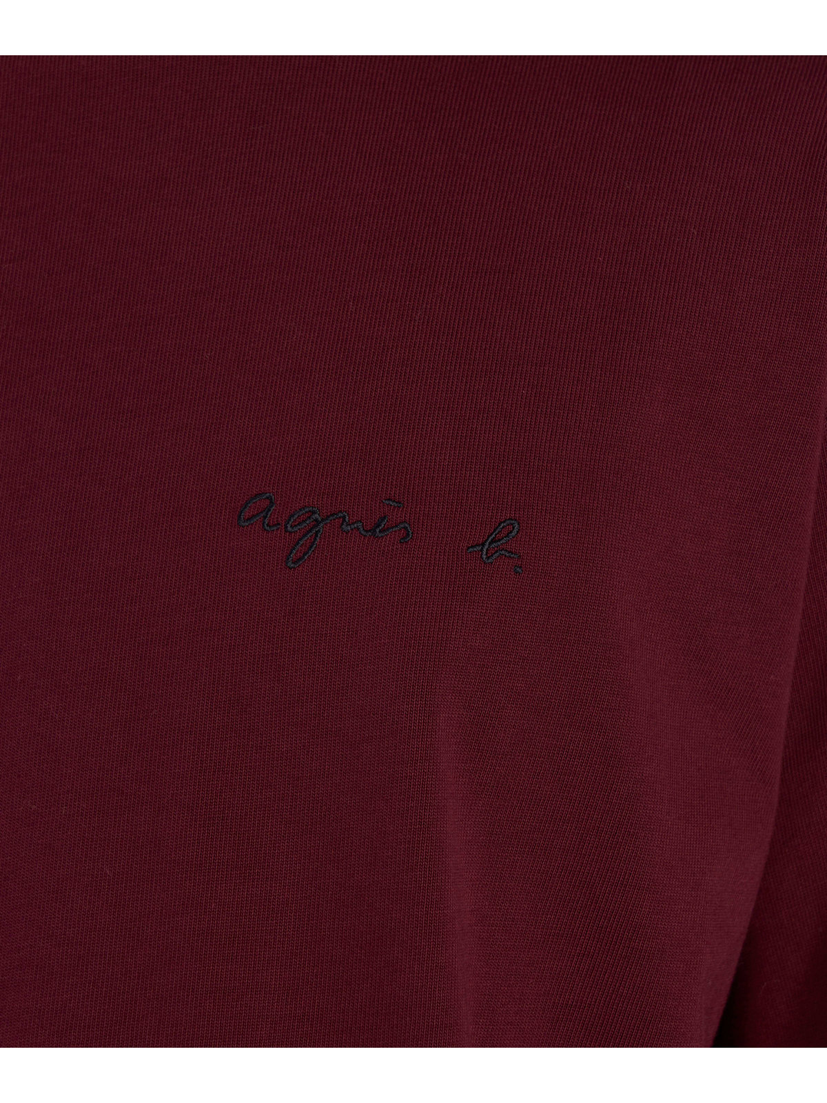 HOMME メンズ 【Outlet】メンズ ロゴ 刺繍 コットン 半袖 Tシャツ "Christof" ボルドー