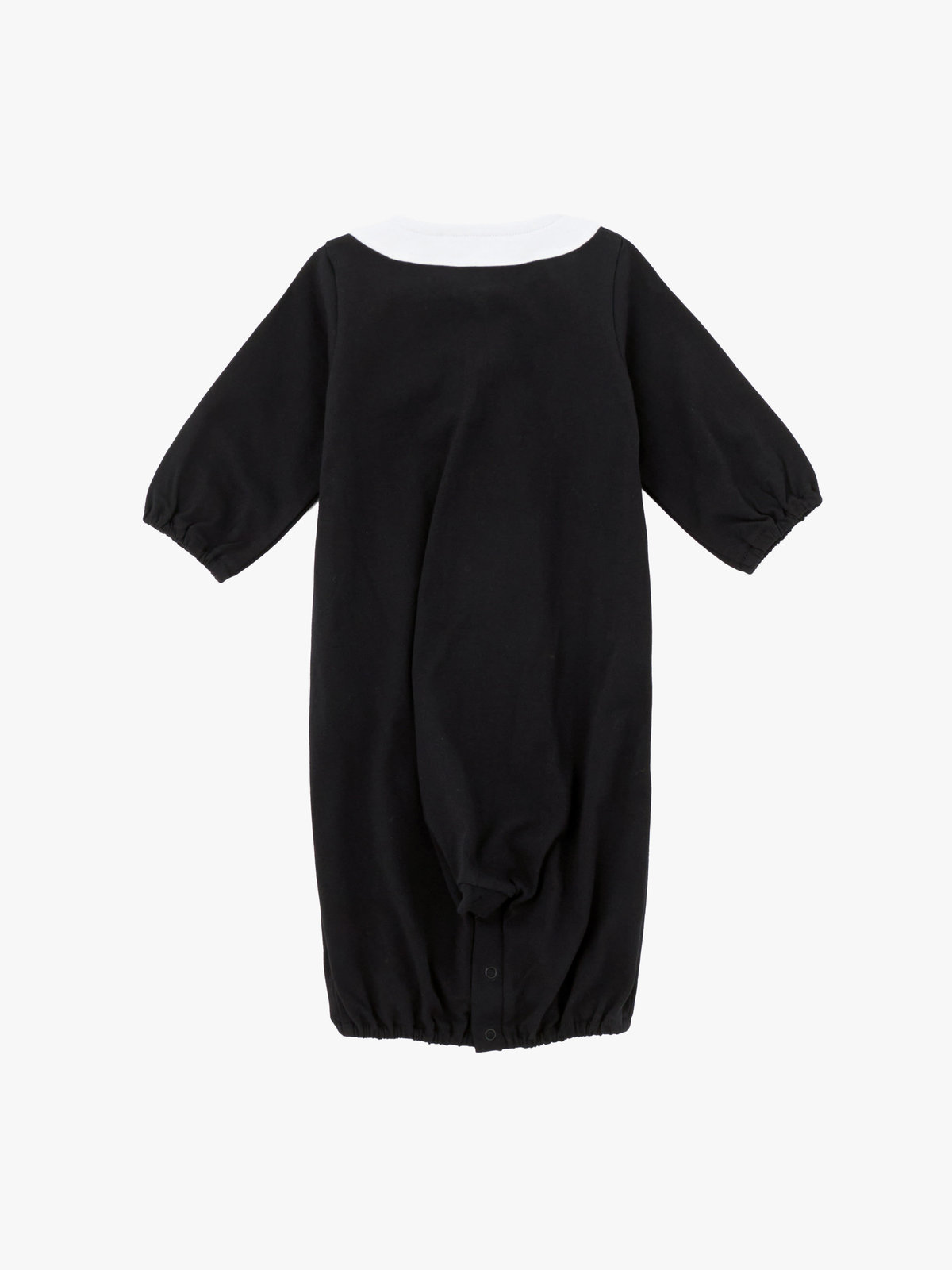 ENFANT ベビー ベビー トロンプルイユ コットン 長袖 2wayオール ブラック