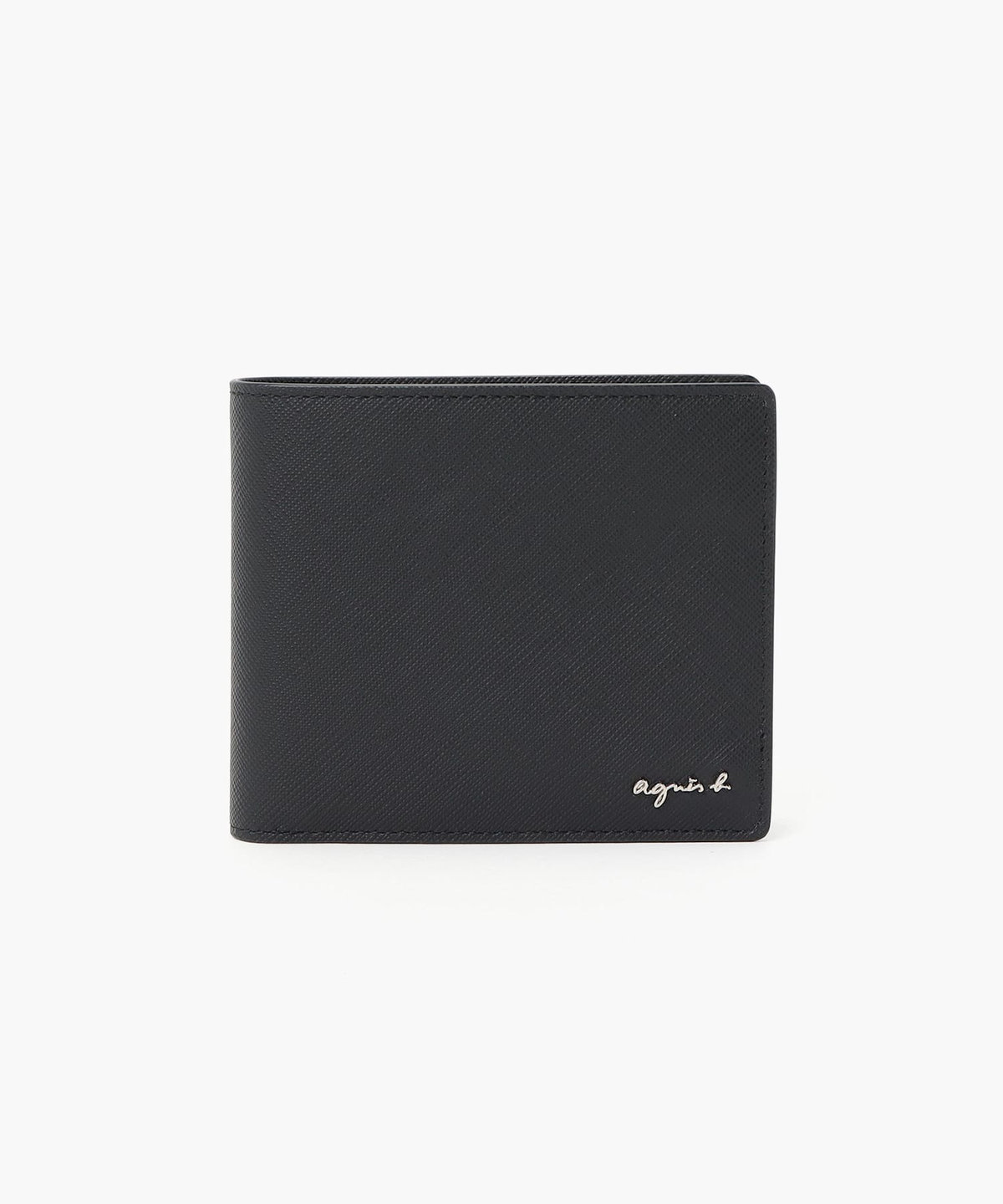 アニエスベーブラックレザーウォレット agnes b.（アニエスベー） 財布 レザーウォレット ”Simon” MH18-16
