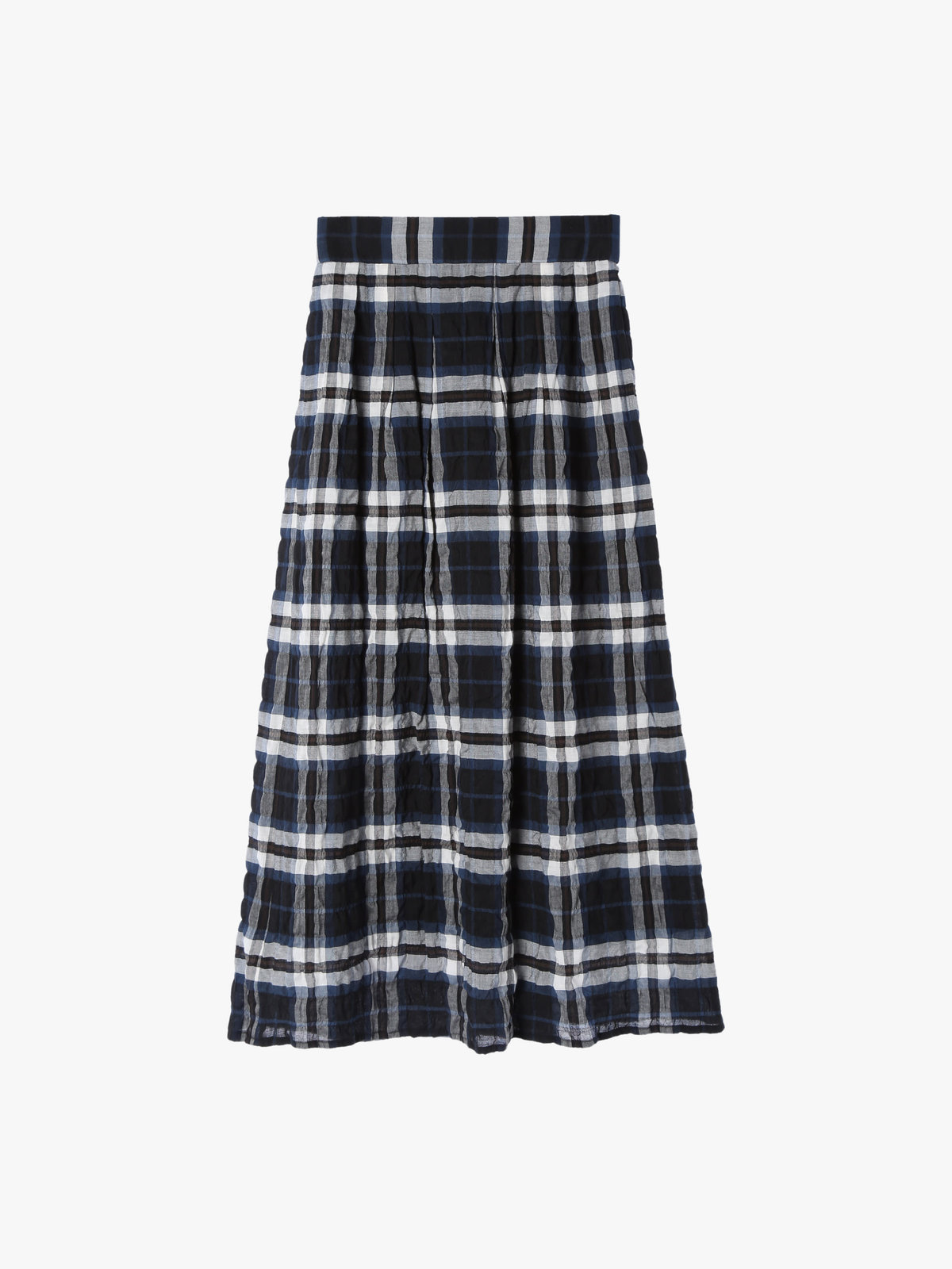 To b. by agnès b. 【Outlet】チェックシャーリングスカート ホワイト