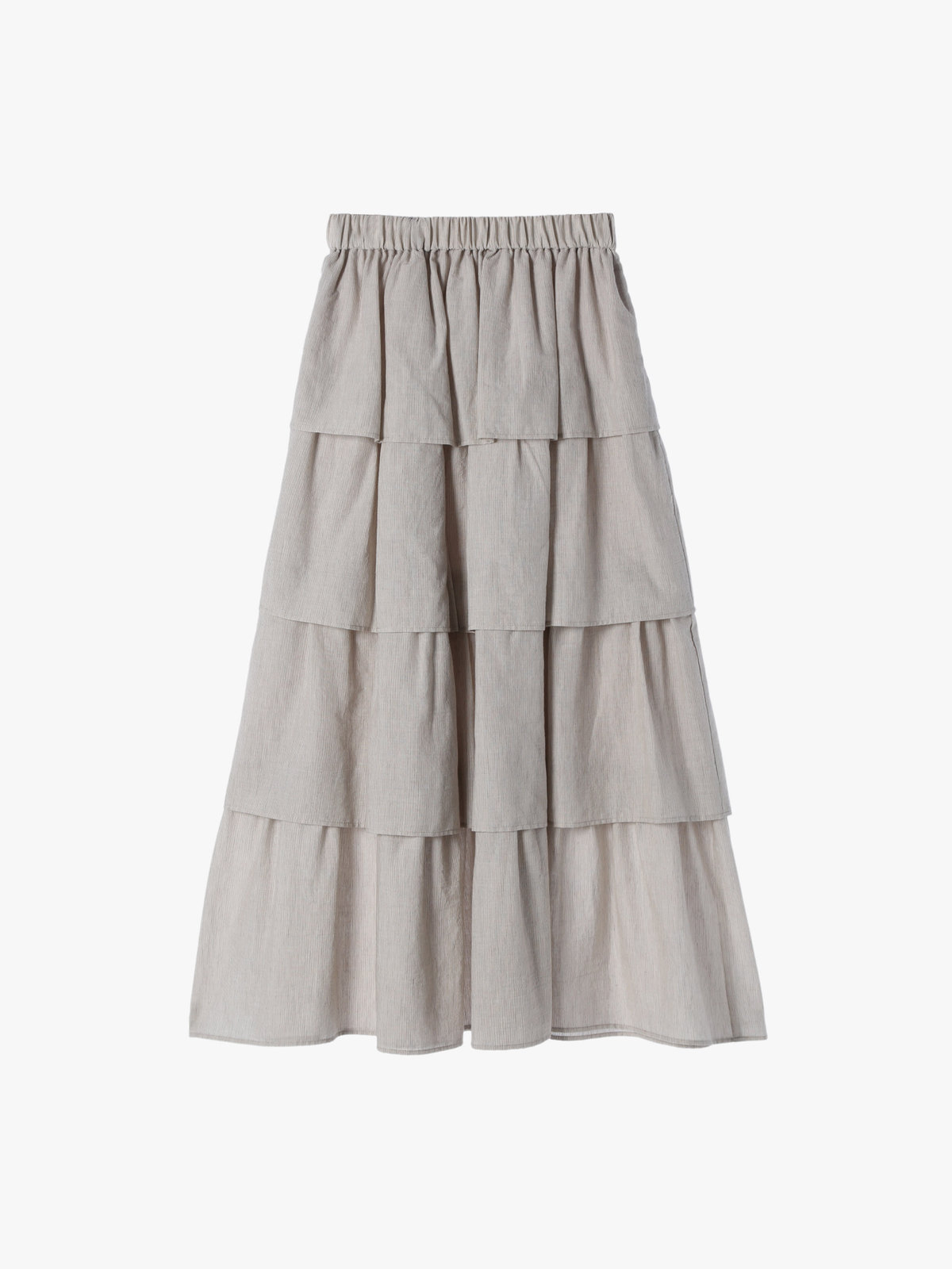 To b. by agnès b. 【Outlet】フォーフレアティアードスカート ベージュ