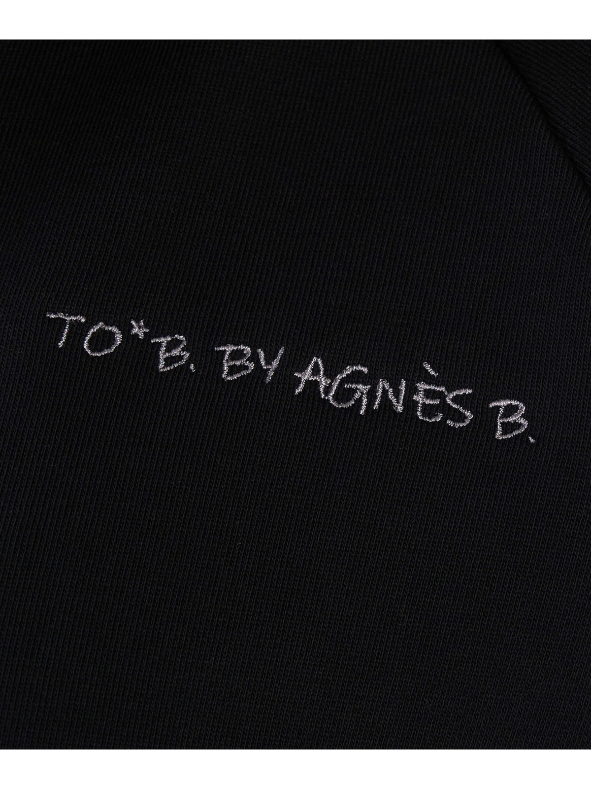 To b. by agnès b. コットン ハーフジップ スウェットフーディー ブラック