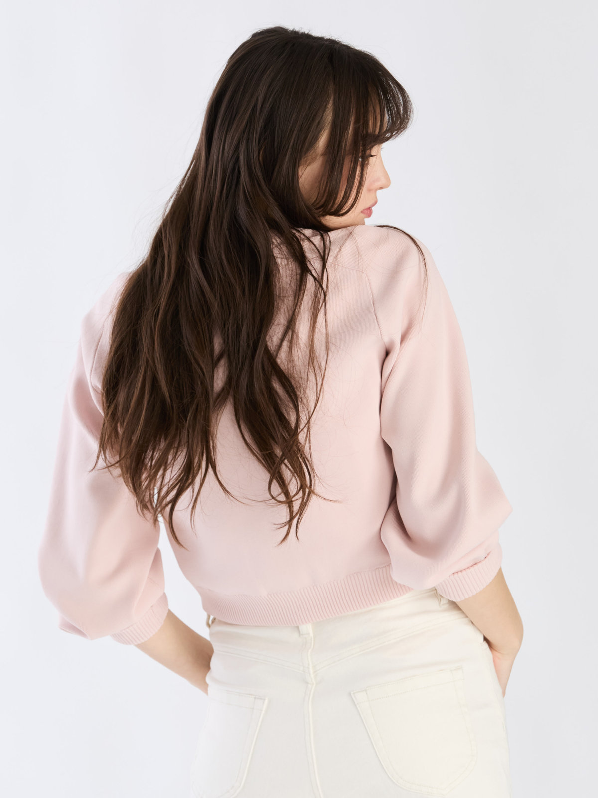 To b. by agnès b. 【Outlet】トゥービーライトニットブルゾン ピンク