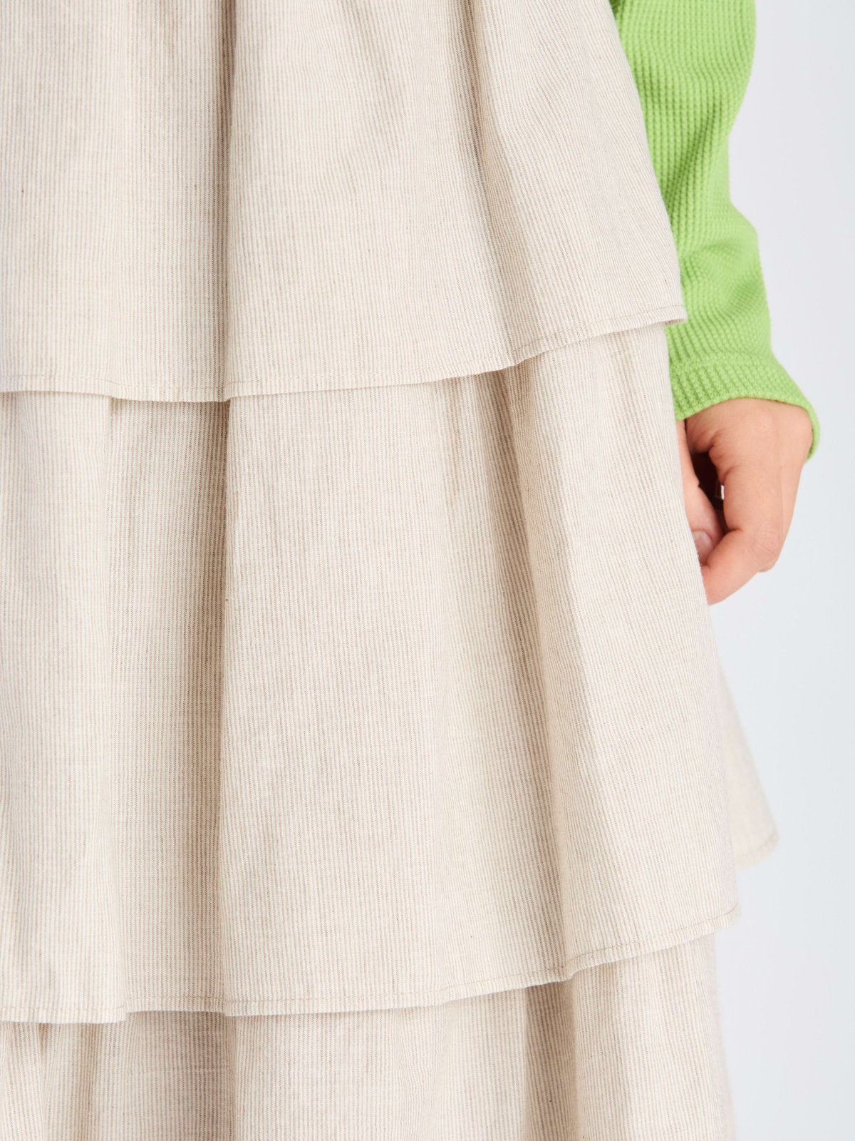 To b. by agnès b. 【Outlet】フォーフレアティアードスカート ベージュ