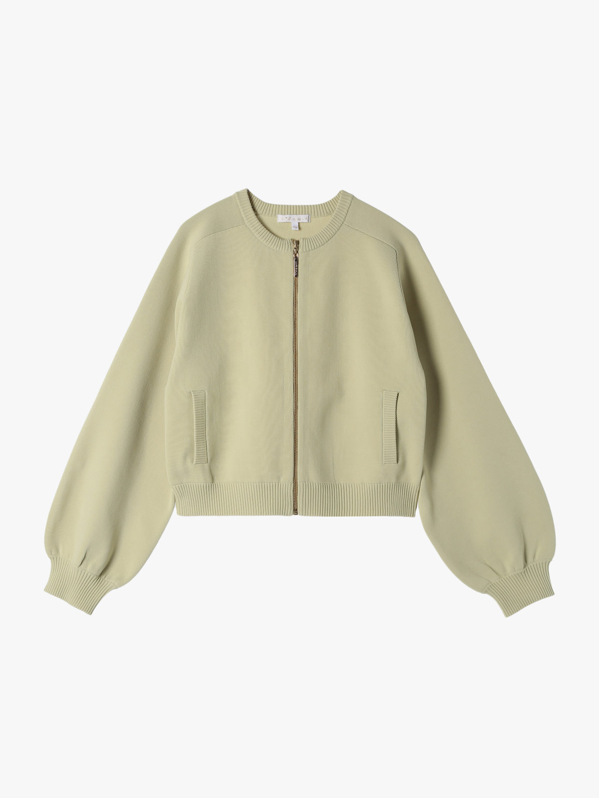 To b. by agnès b. 【Outlet】トゥービーライトニットブルゾン ライトグリーン