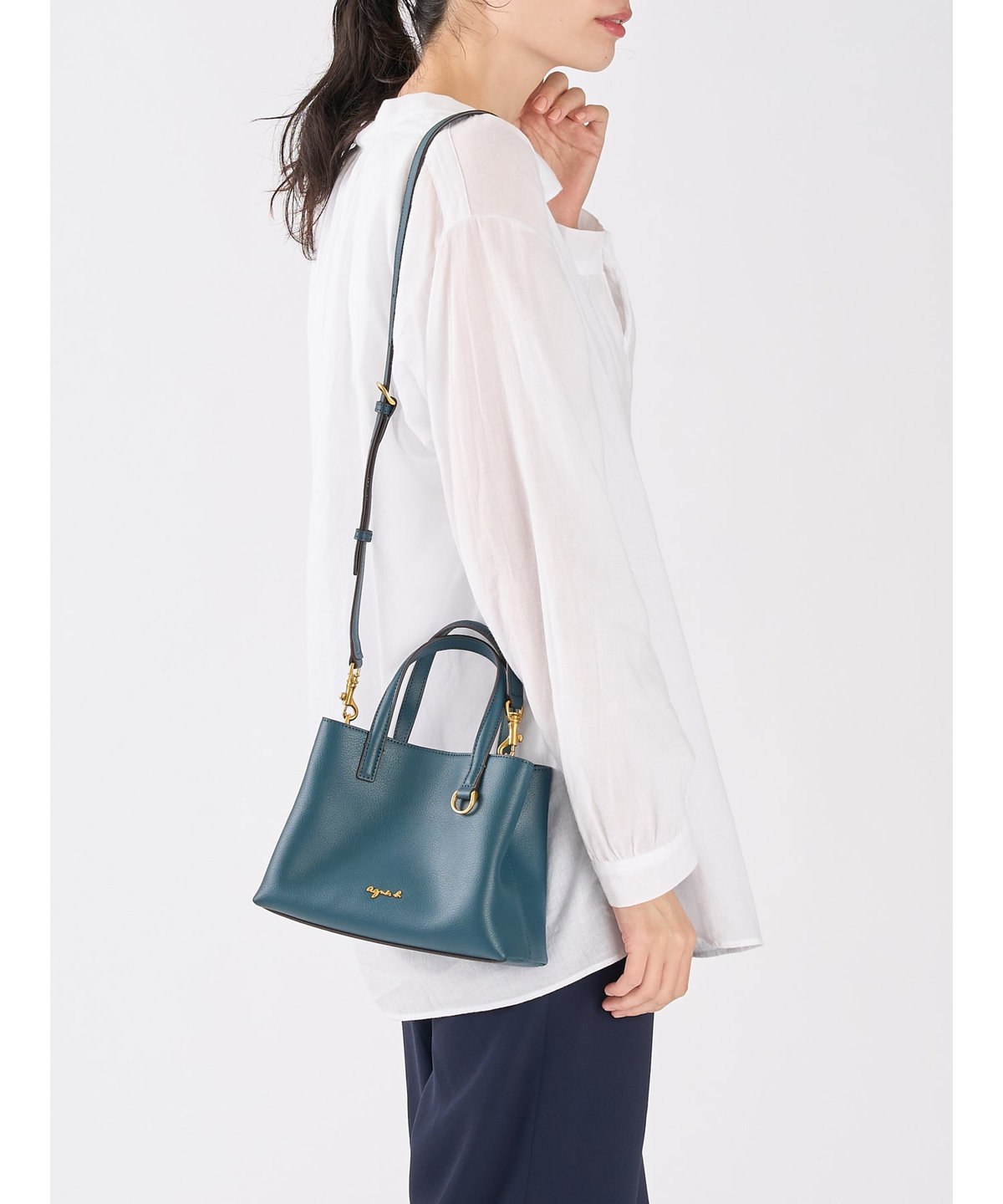 VOYAGE ウィメンズ バッグ＆ウォレット レザー 2way スモール トートバッグ "Christelle" ABS01-02 グリーン