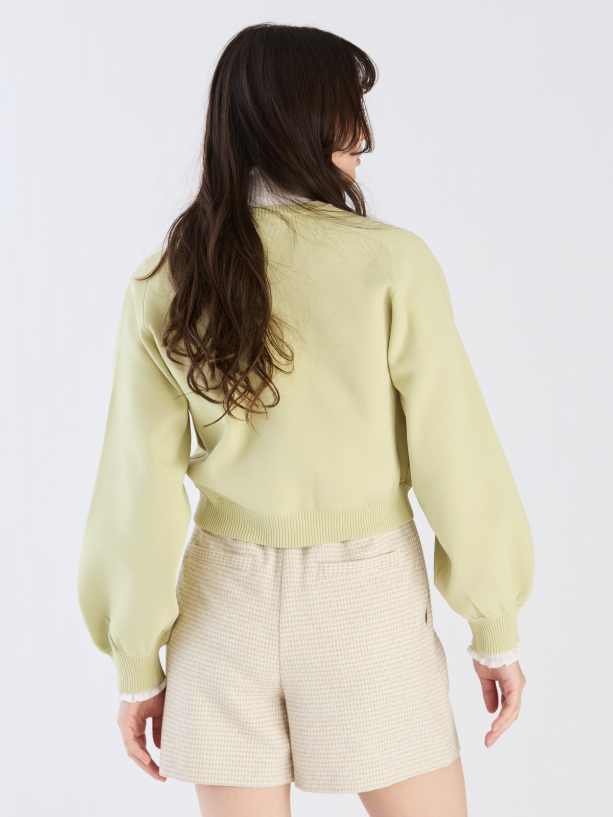 To b. by agnès b. 【Outlet】トゥービーライトニットブルゾン ライトグリーン