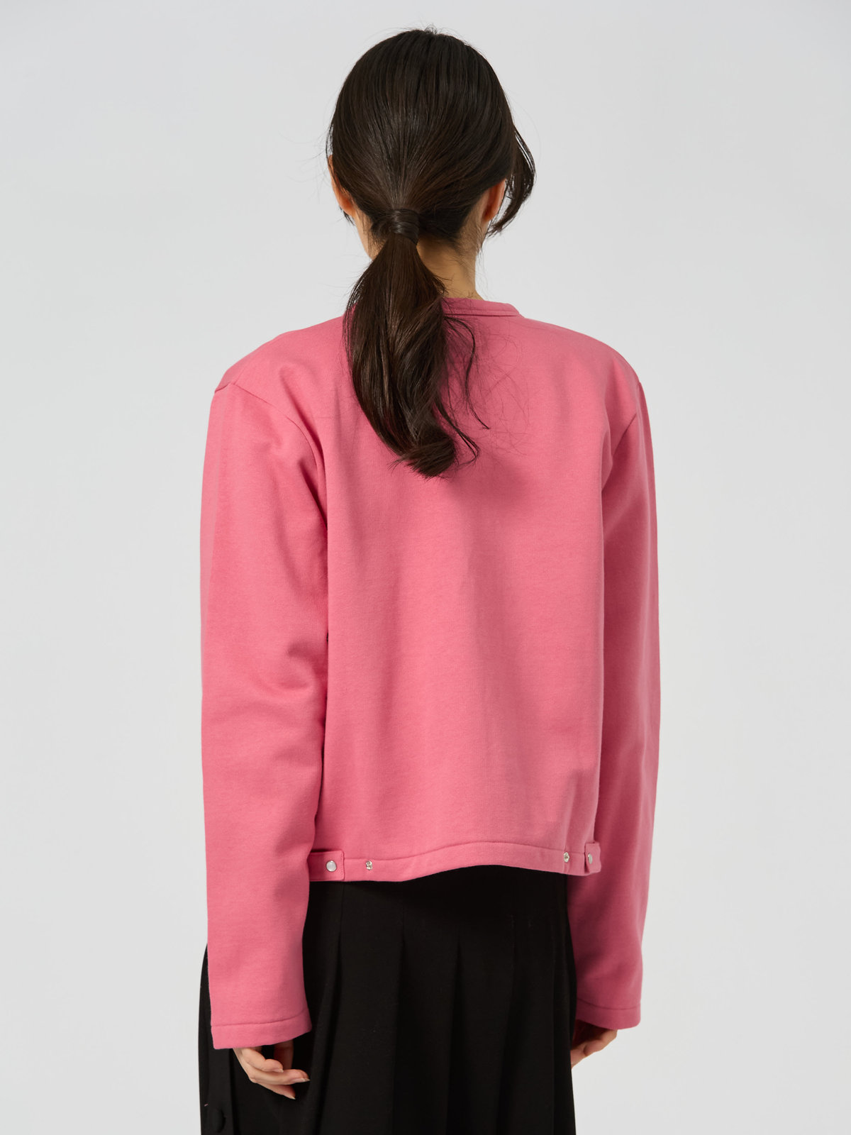 FEMME ウィメンズ コットン メルトン カーディガンプレッション [Made in France] ピンク