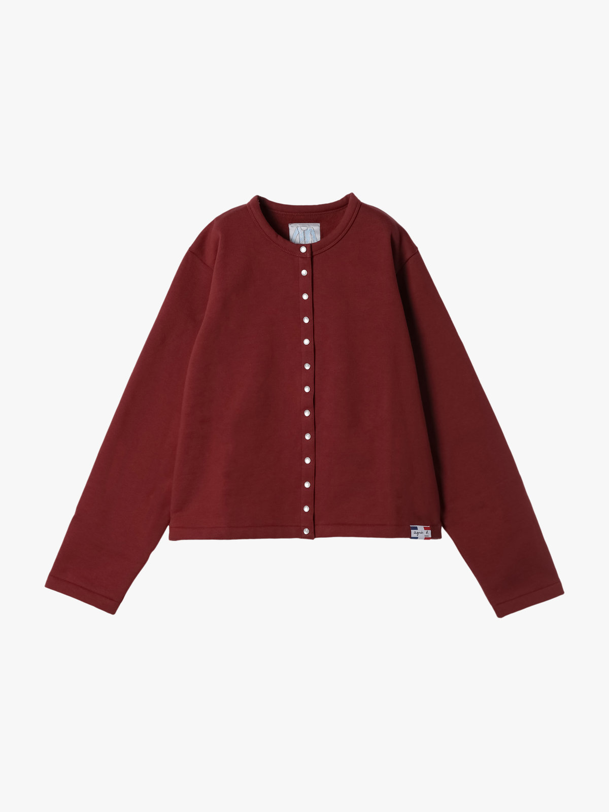 FEMME ウィメンズ オーガニックコットン メルトン 長袖 カーディガンプレッション ”Le Classique” ブラウン系その他