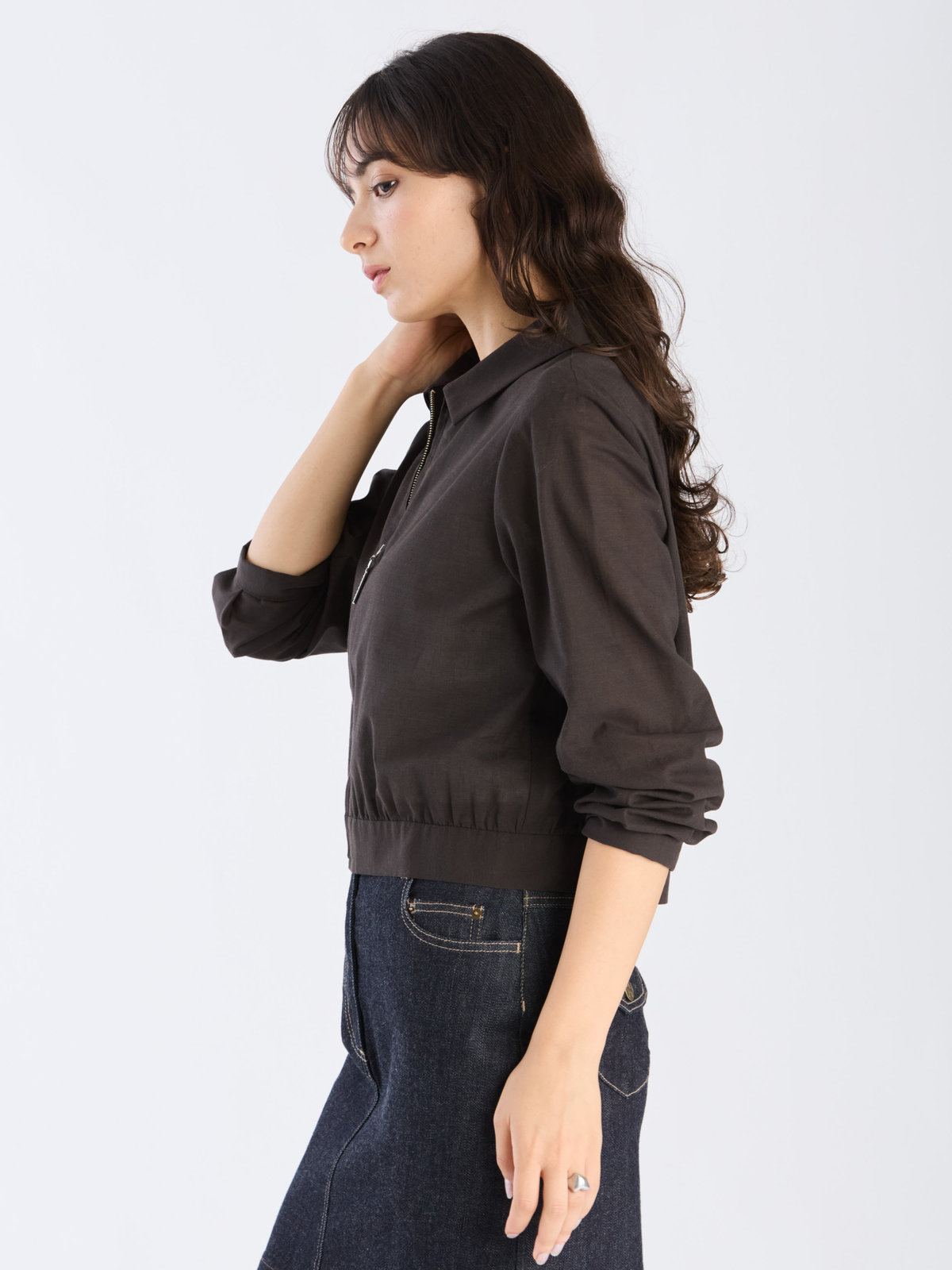 To b. by agnès b. 【Outlet】コットンボイル ブルゾン ブラック