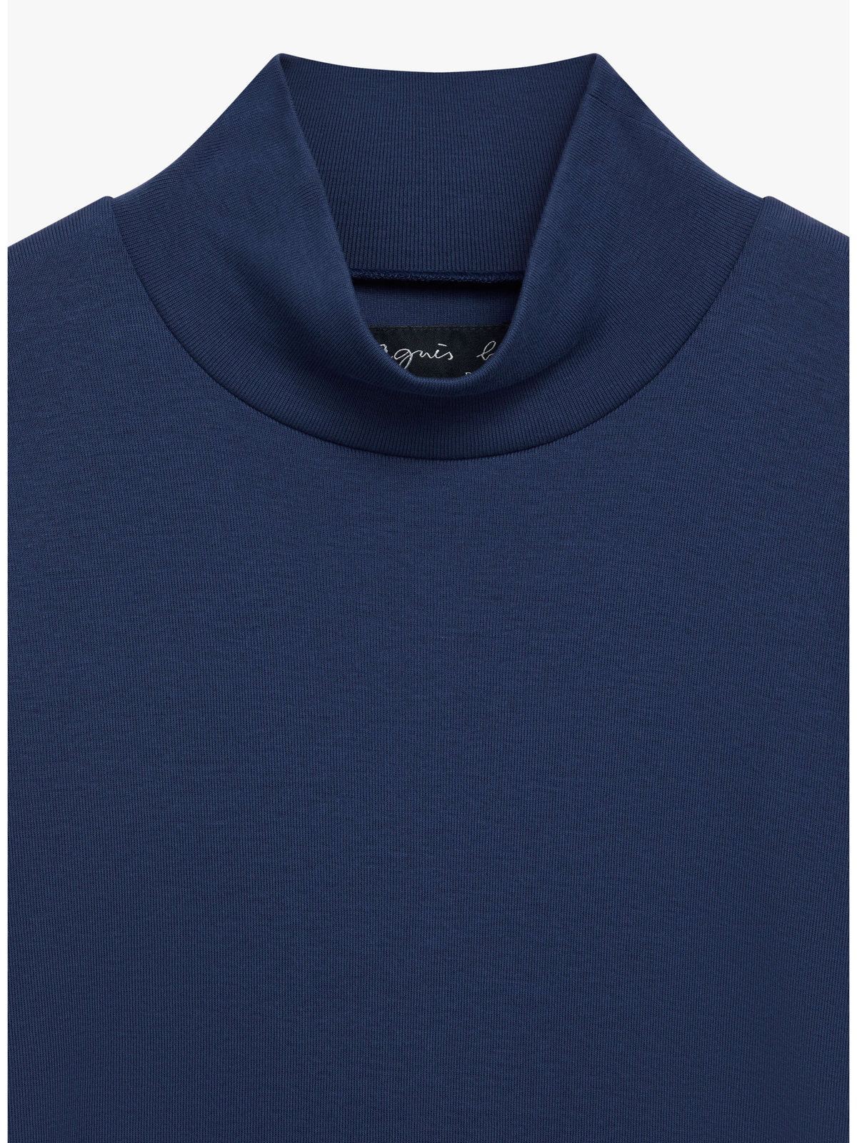 FEMME ウィメンズ 【Outlet】コットン ハイネック 長袖 Tシャツ "Vian" ネイビー