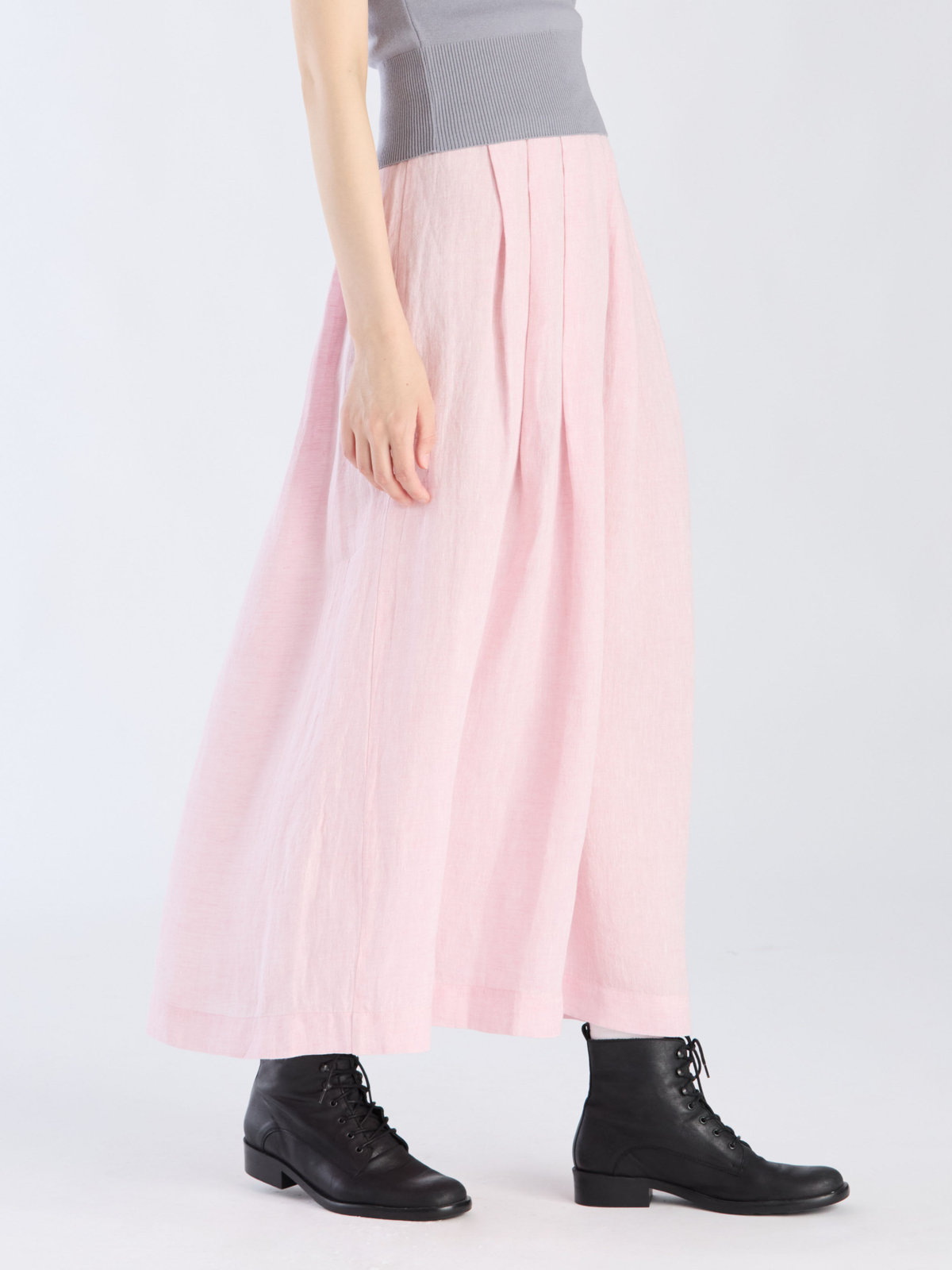 FEMME ウィメンズ リネン スカート "Cerise" ピンク