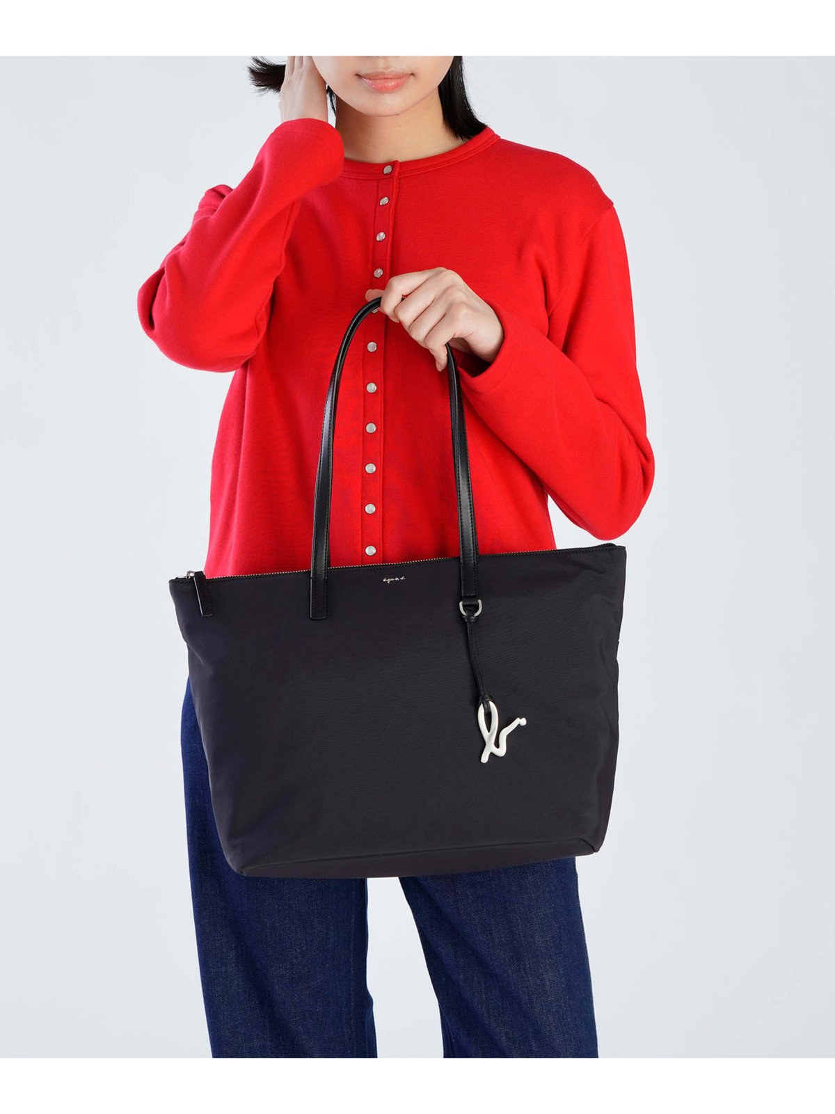 VOYAGE ウィメンズ バッグ＆ウォレット ナイロン ラージ トートバッグ "Adele" ZAS10-02 ブラック