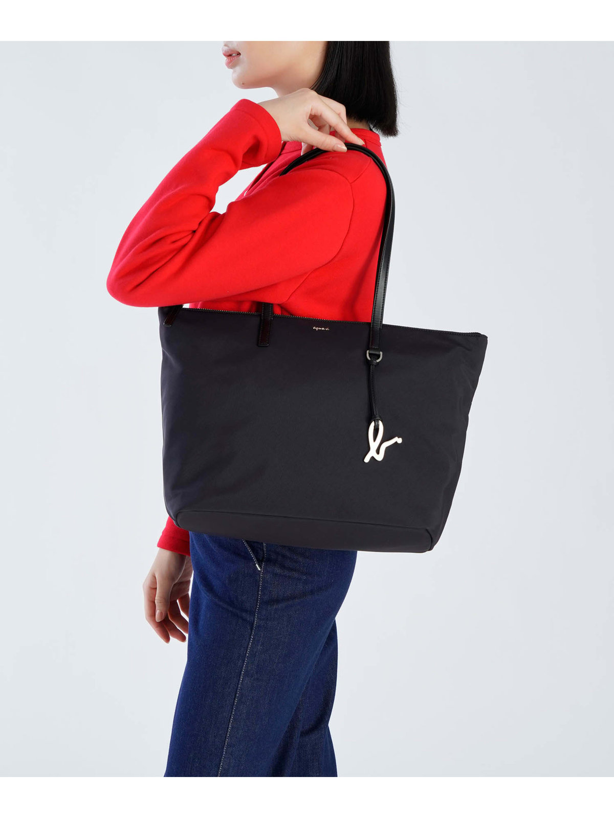 VOYAGE ウィメンズ バッグ＆ウォレット ナイロン ラージ トートバッグ "Adele" ZAS10-02 ブラック