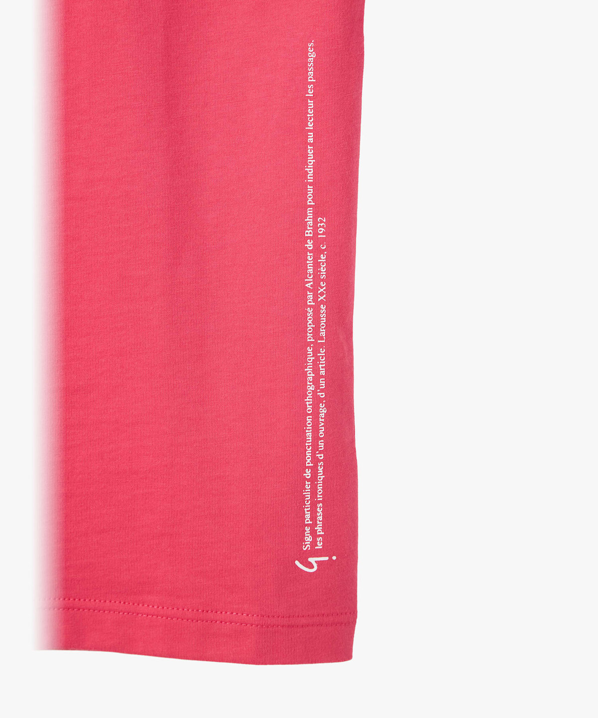 FEMME ウィメンズ アイコニック プリント コットン 半袖 Tシャツ "Point d'ironie" ピンク